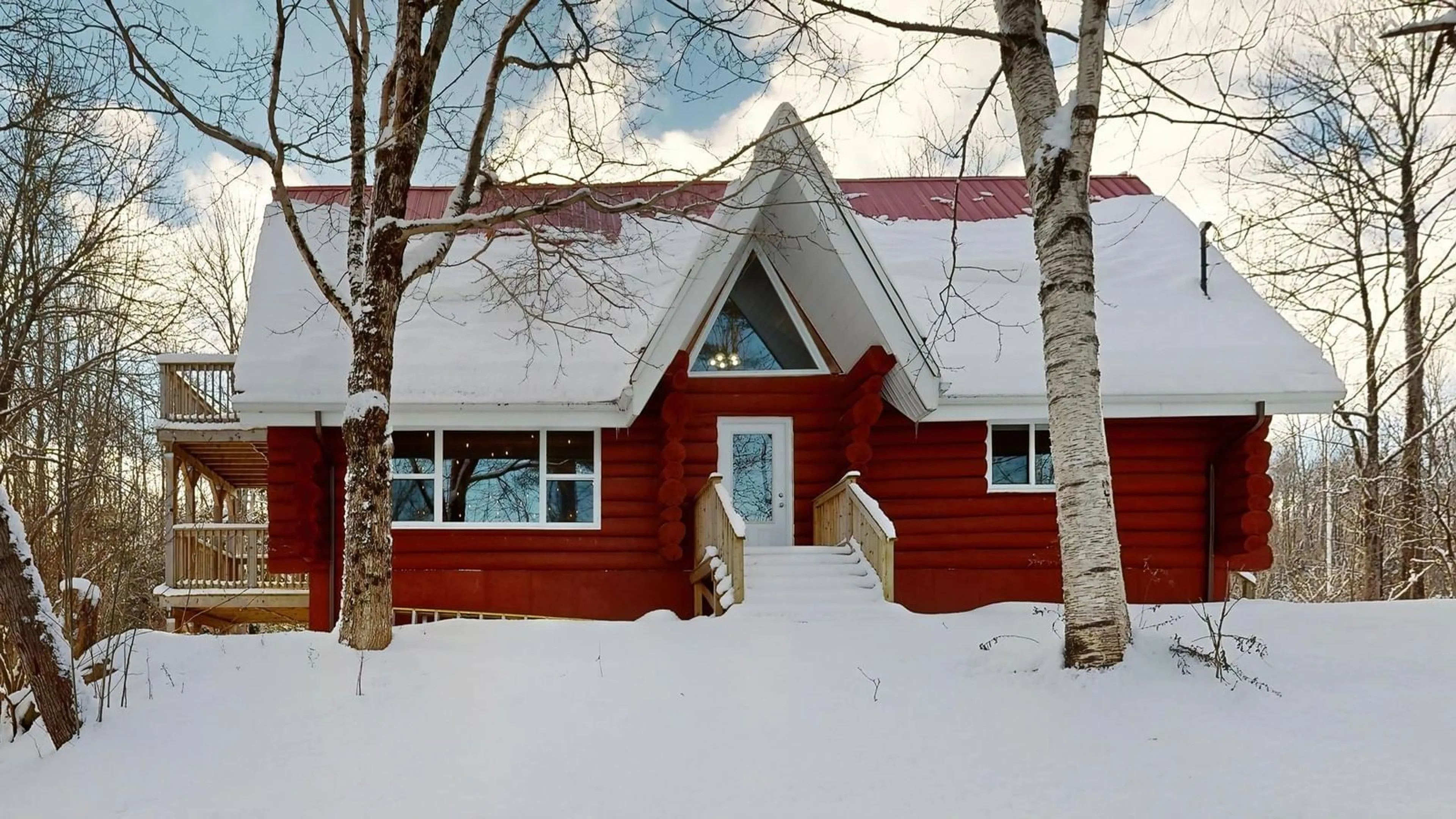 Home with vinyl exterior material, street for 68 North River Rd, Lake George Nova Scotia B0P 1C0