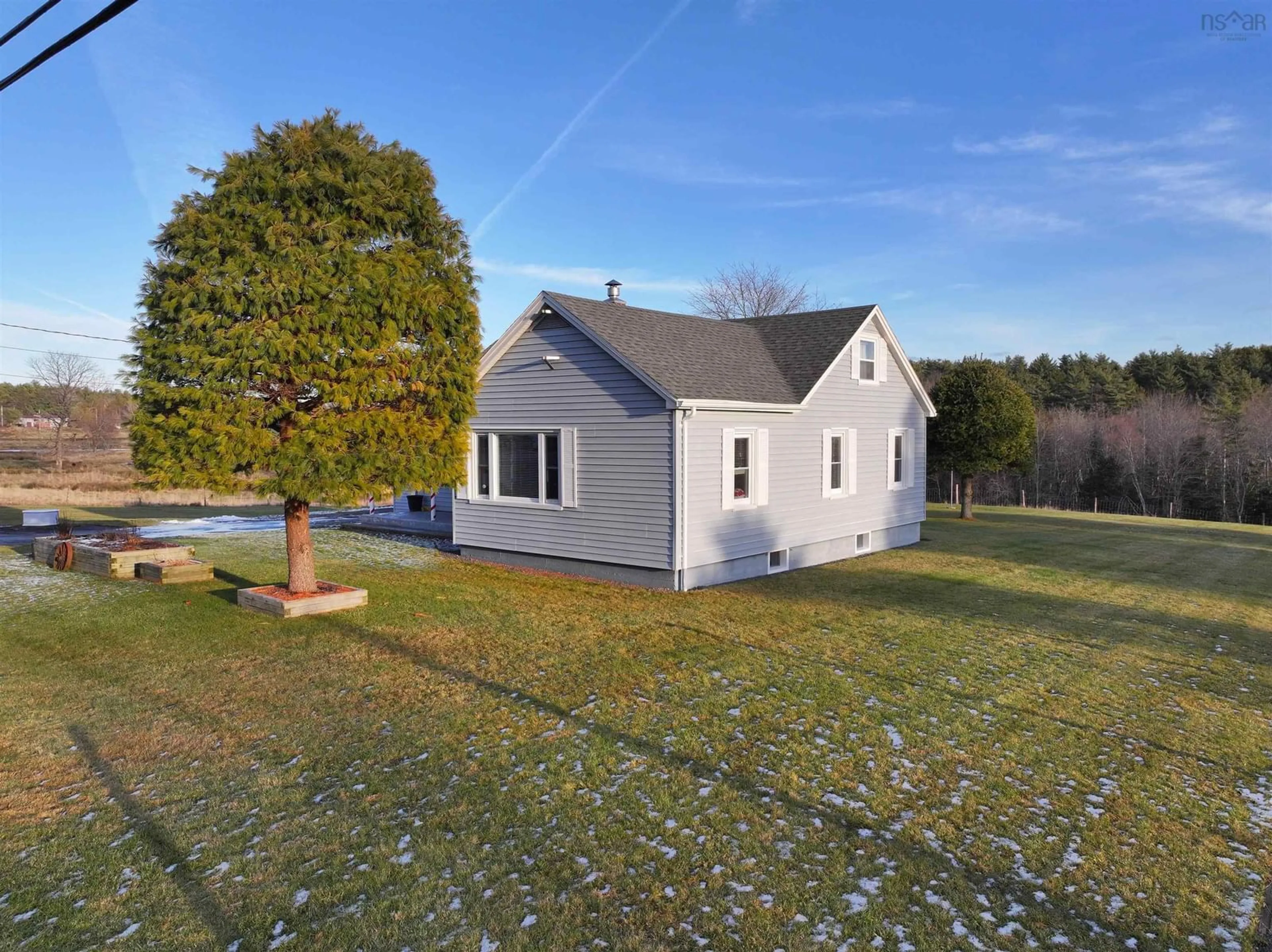 A pic from outside/outdoor area/front of a property/back of a property/a pic from drone, water/lake/river/ocean view for 12865 Highway 3, Rhodes Corner Nova Scotia B4V 5N2