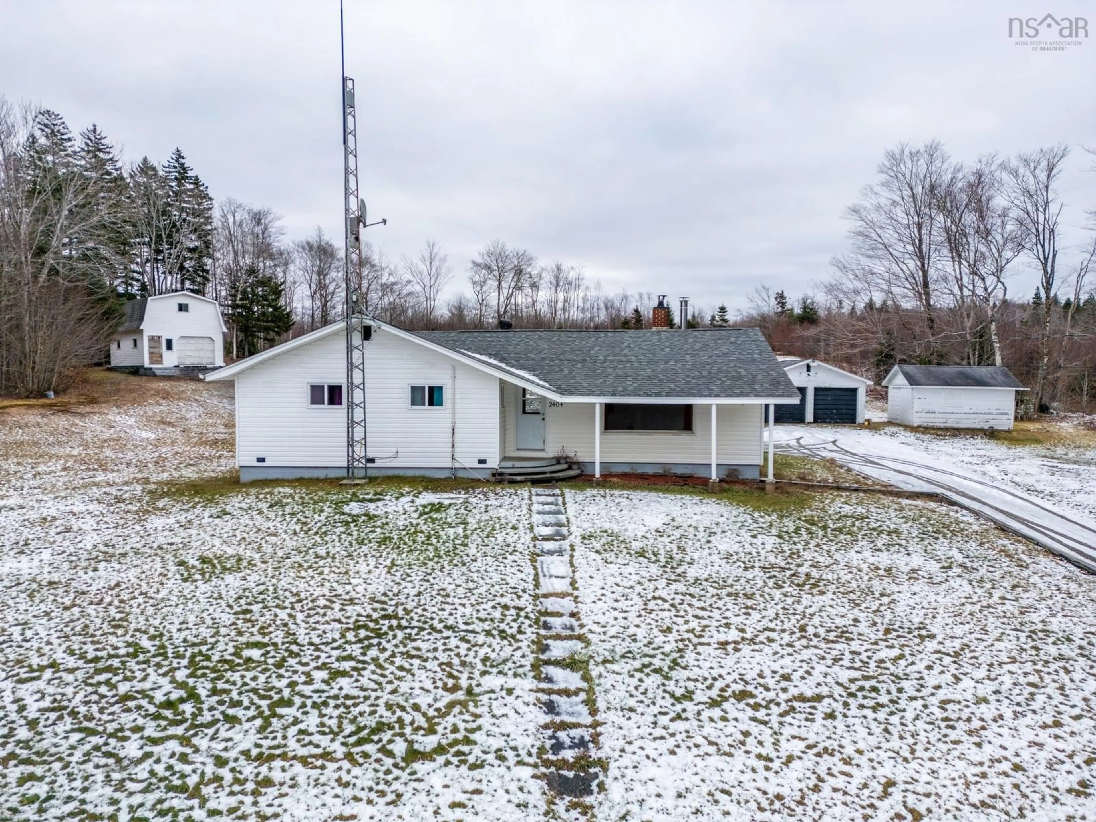 A pic from outside/outdoor area/front of a property/back of a property/a pic from drone, unknown for 2404 Hectanooga Rd, Hectanooga Nova Scotia B0W 2Y0