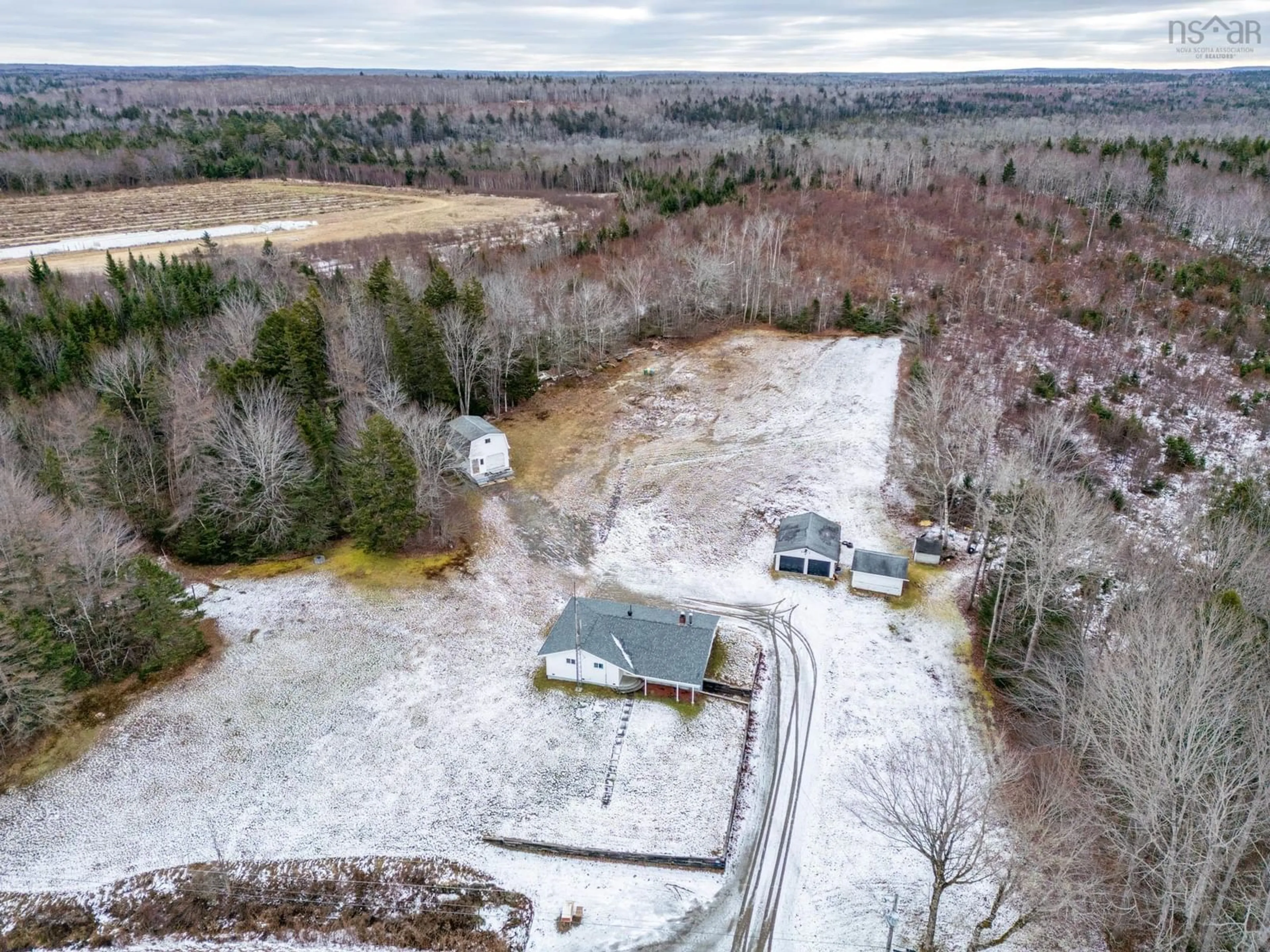 A pic from outside/outdoor area/front of a property/back of a property/a pic from drone, water/lake/river/ocean view for 2404 Hectanooga Rd, Hectanooga Nova Scotia B0W 2Y0