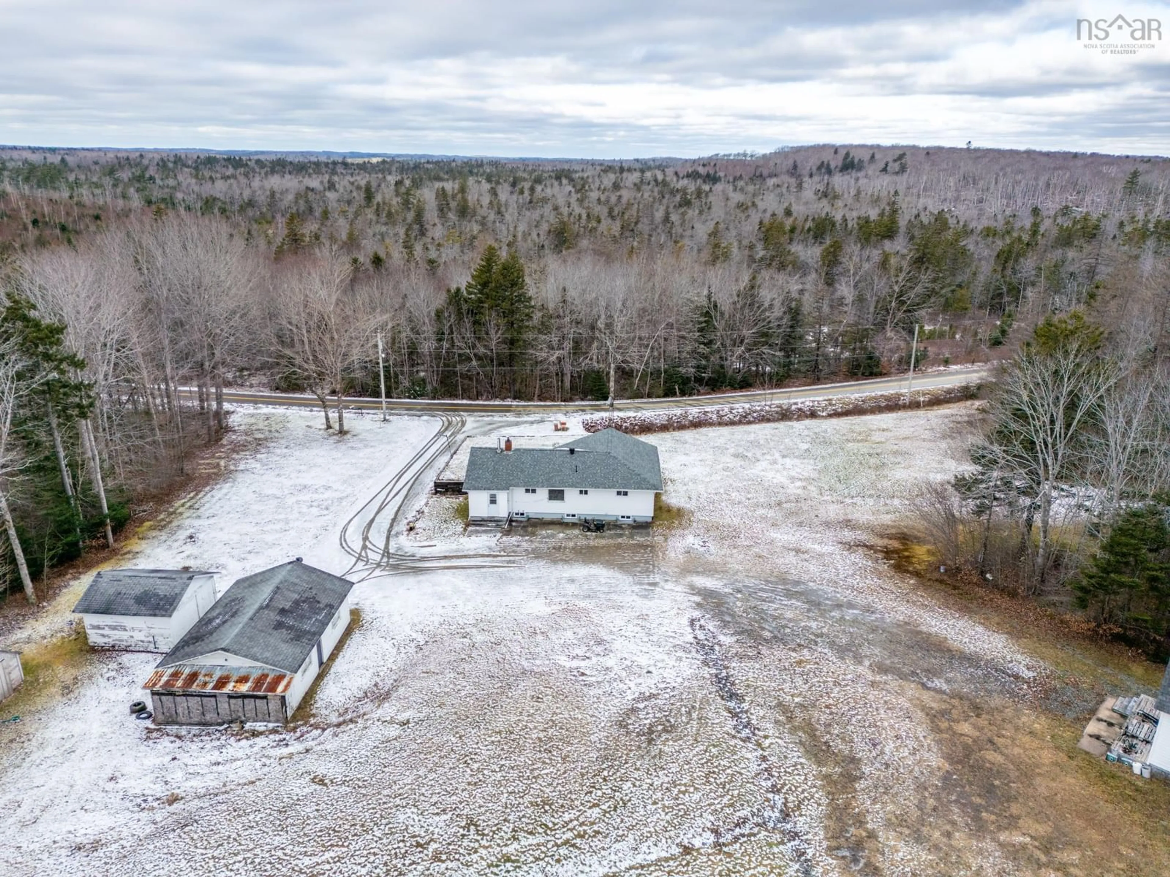 A pic from outside/outdoor area/front of a property/back of a property/a pic from drone, mountain view for 2404 Hectanooga Rd, Hectanooga Nova Scotia B0W 2Y0