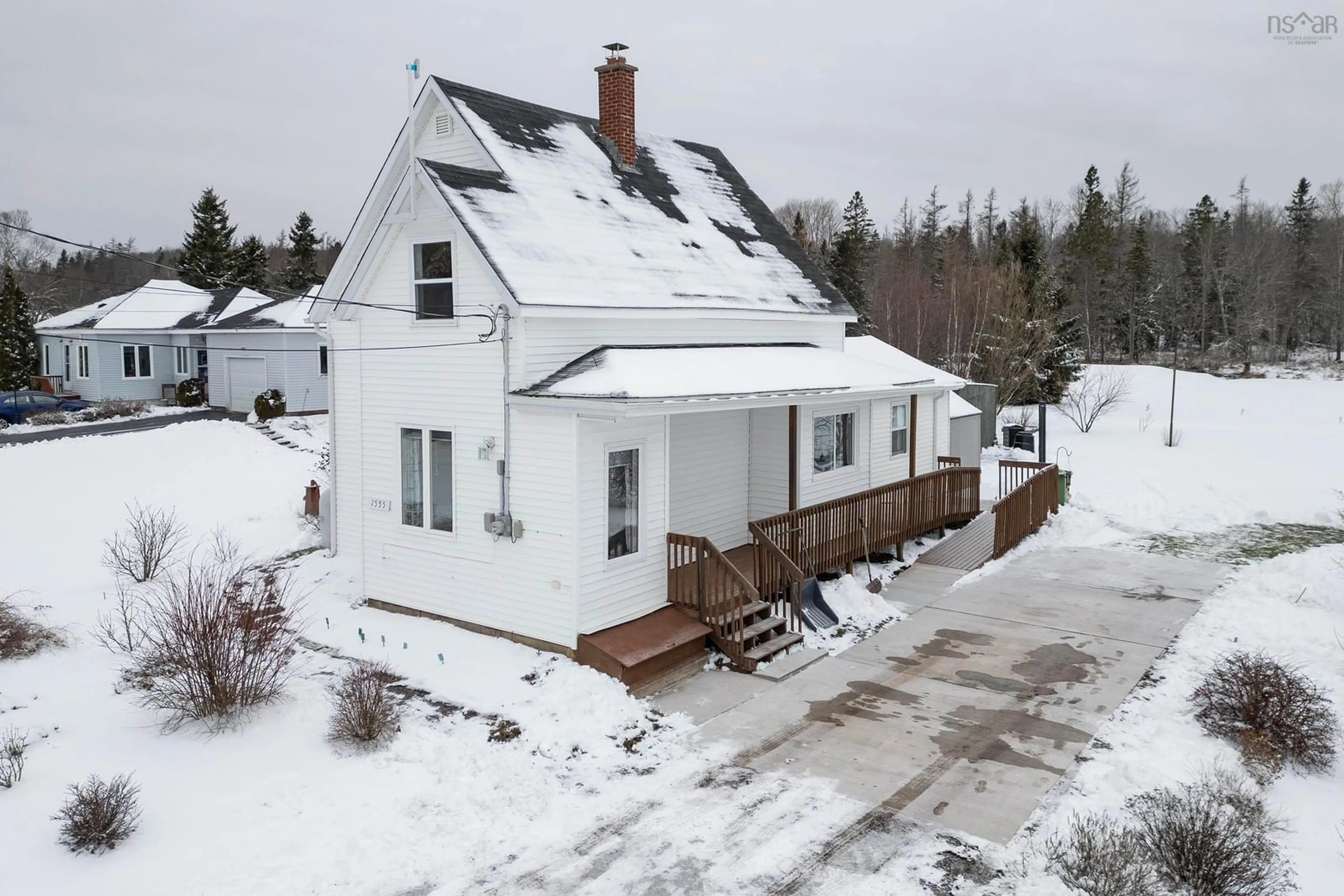 A pic from outside/outdoor area/front of a property/back of a property/a pic from drone, street for 1555 Highway 242, River Hebert Nova Scotia B0L 1G0