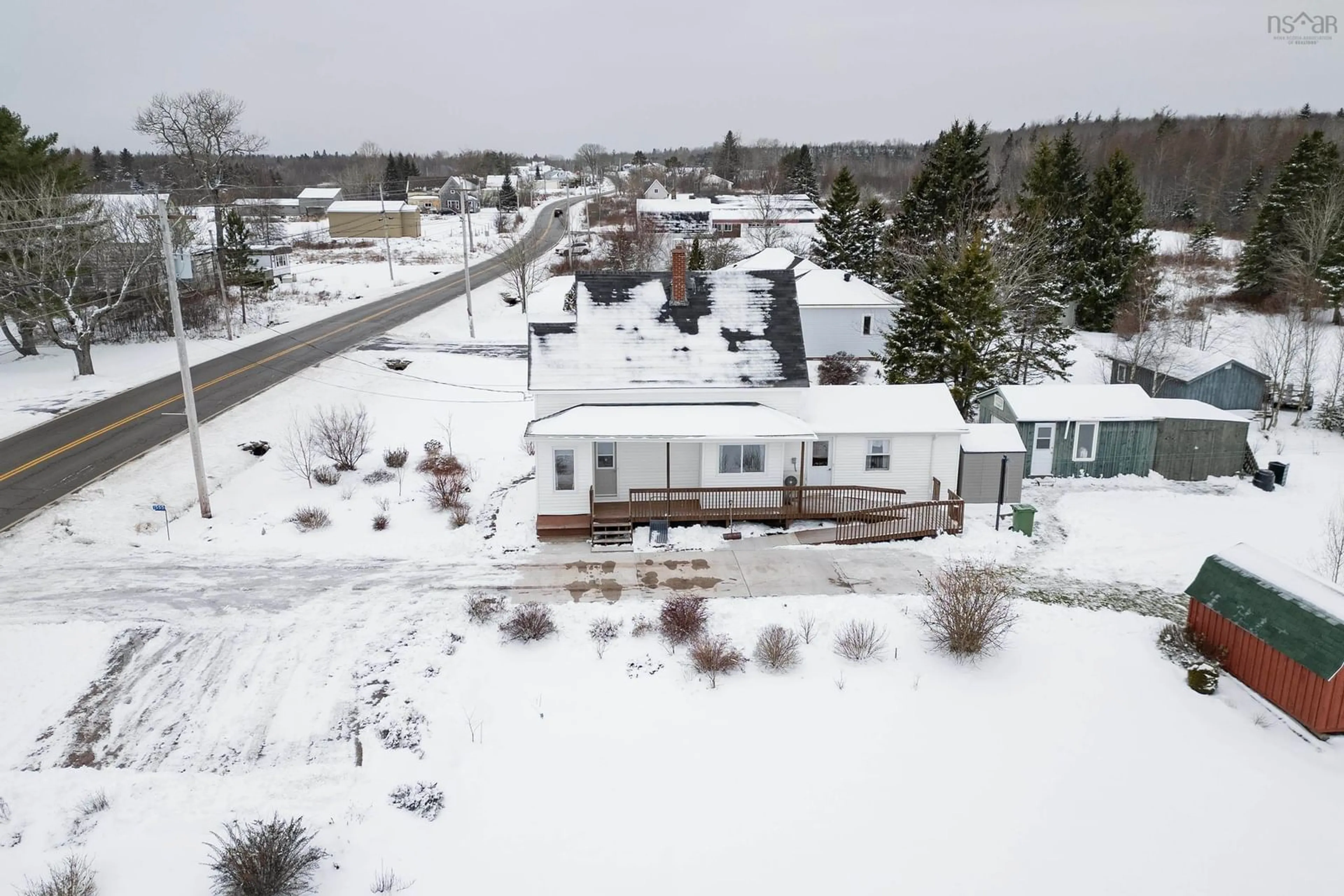 A pic from outside/outdoor area/front of a property/back of a property/a pic from drone, street for 1555 Highway 242, River Hebert Nova Scotia B0L 1G0