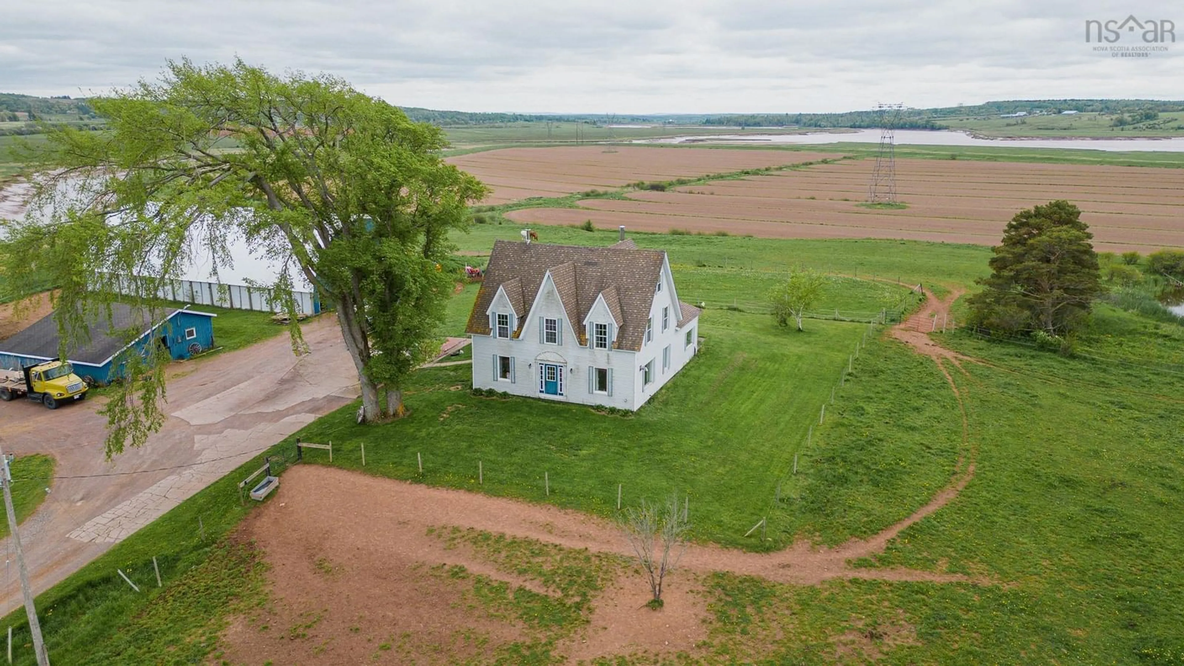 A pic from outside/outdoor area/front of a property/back of a property/a pic from drone, water/lake/river/ocean view for 227 Southampton Rd, Amherst Point Nova Scotia B4H 3Y5