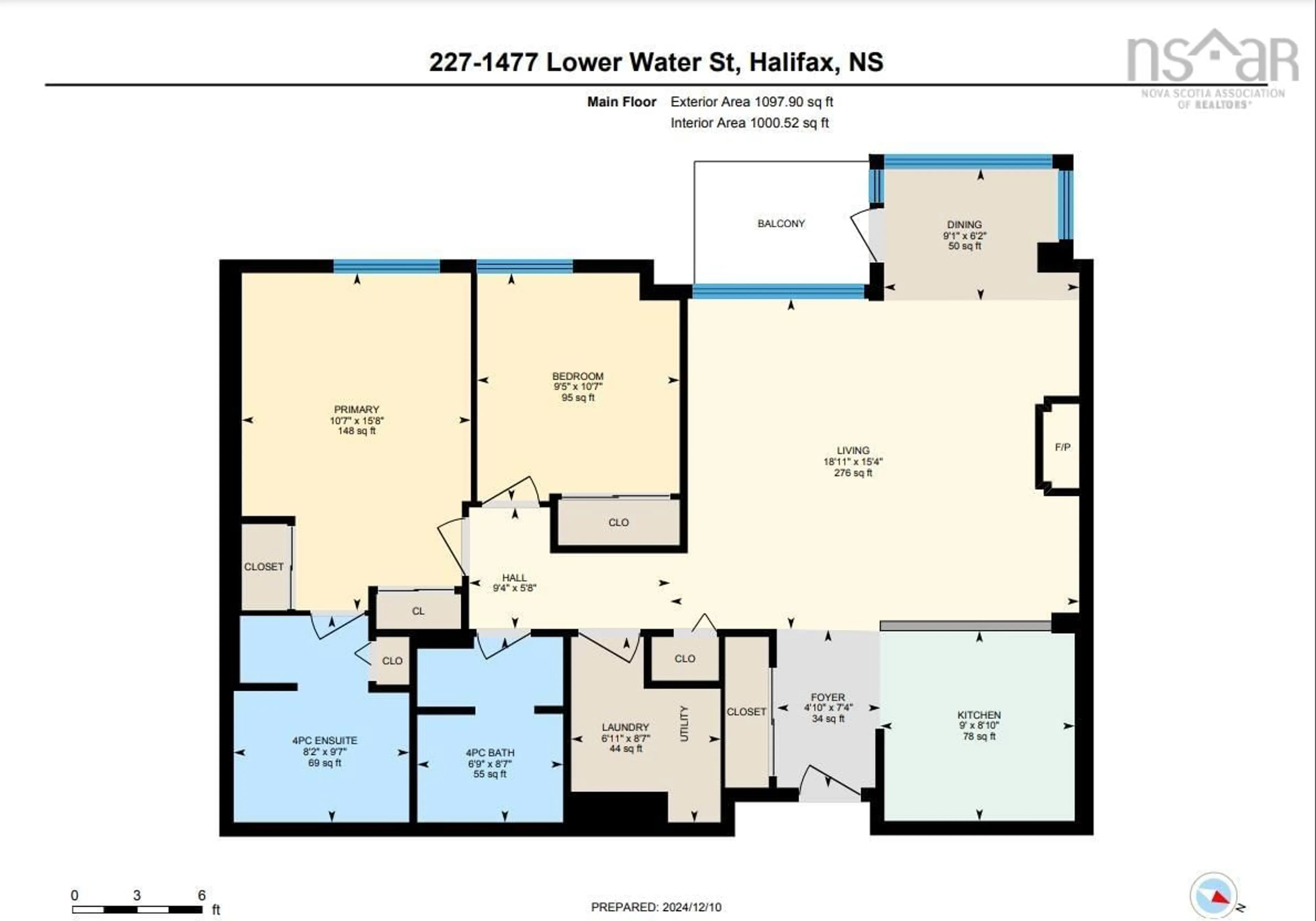 Floor plan for 1477 Lower Water St #227, Halifax Nova Scotia B3J 3Z4