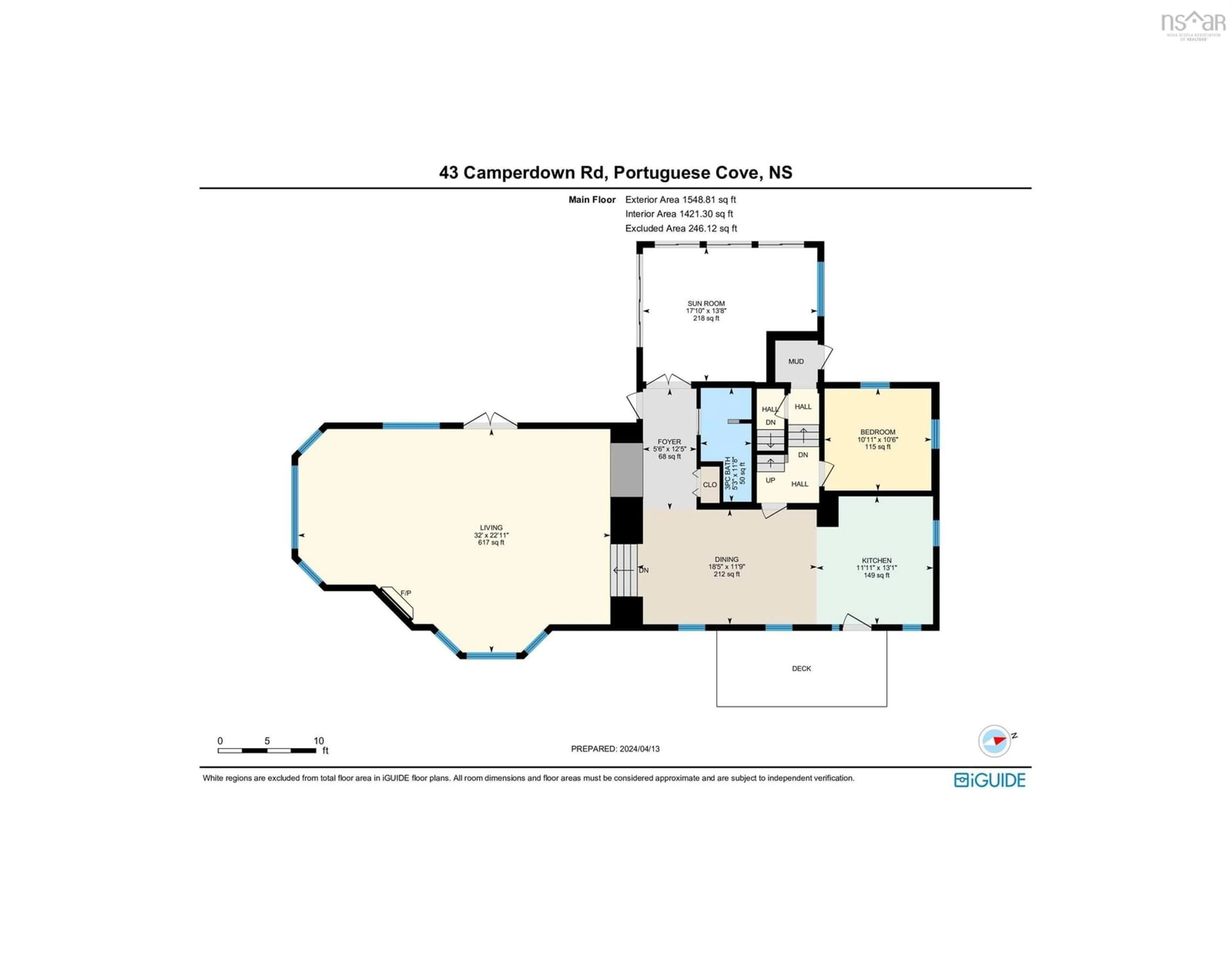 Floor plan for 43 Camperdown Rd, Portuguese Cove Nova Scotia B3V 1J9