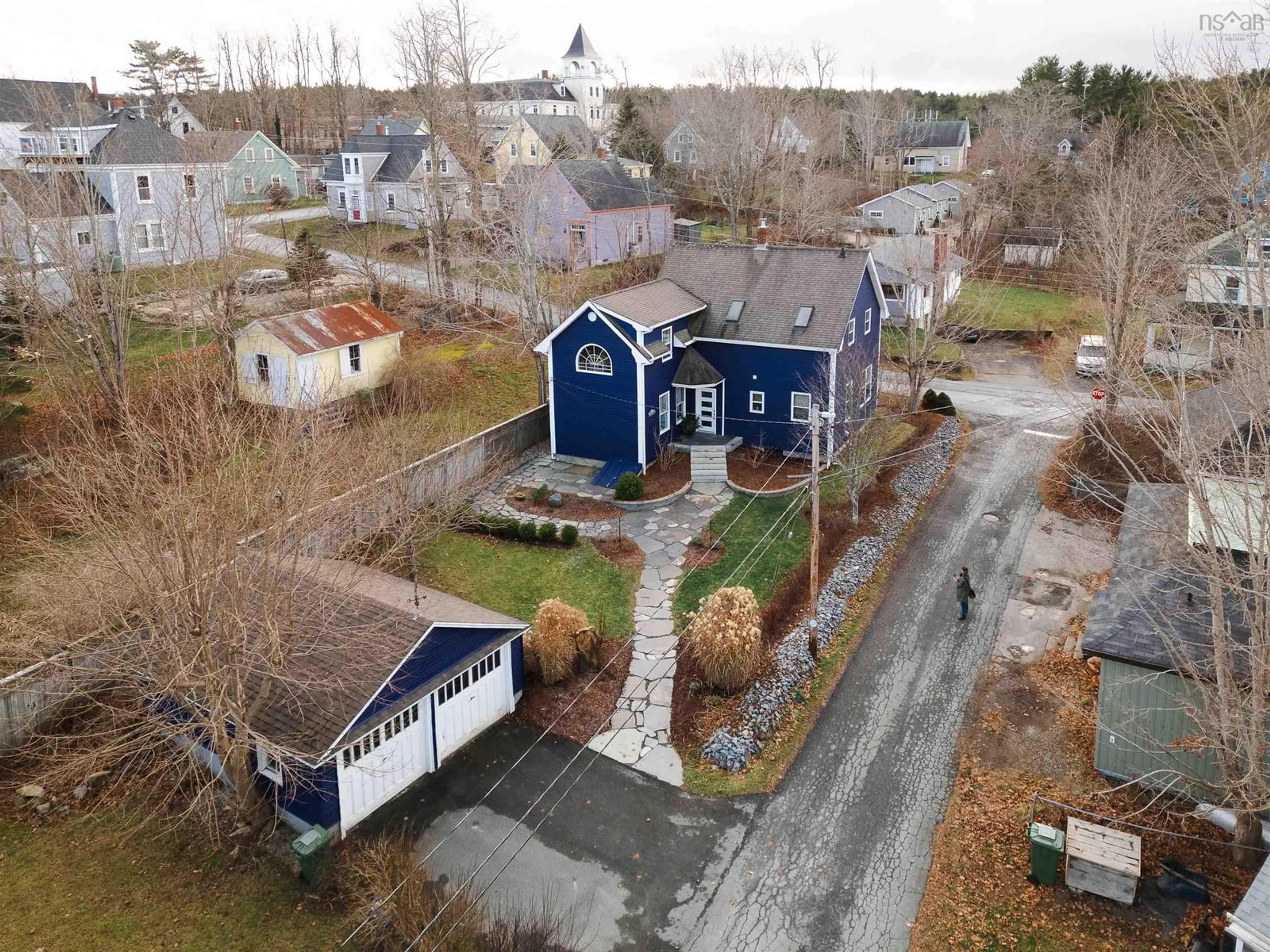 A pic from outside/outdoor area/front of a property/back of a property/a pic from drone, street for 19 Hedge Row, Mahone Bay Nova Scotia B0J 2E0