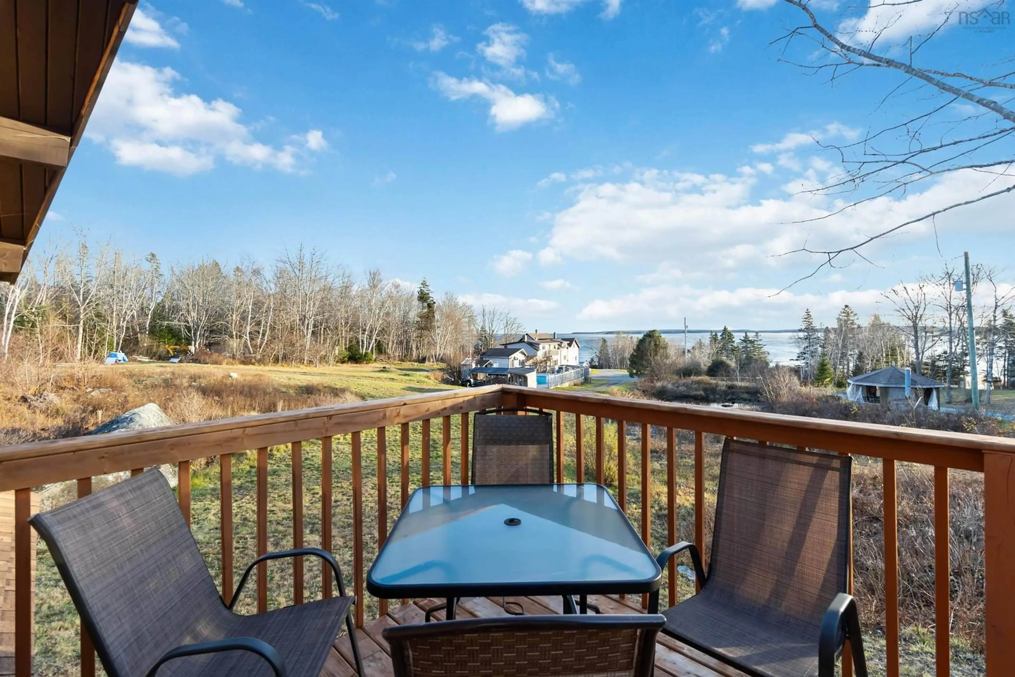 Patio, water/lake/river/ocean view for 11 Beach View Lane #5, Summerville Centre Nova Scotia B0T 1T0