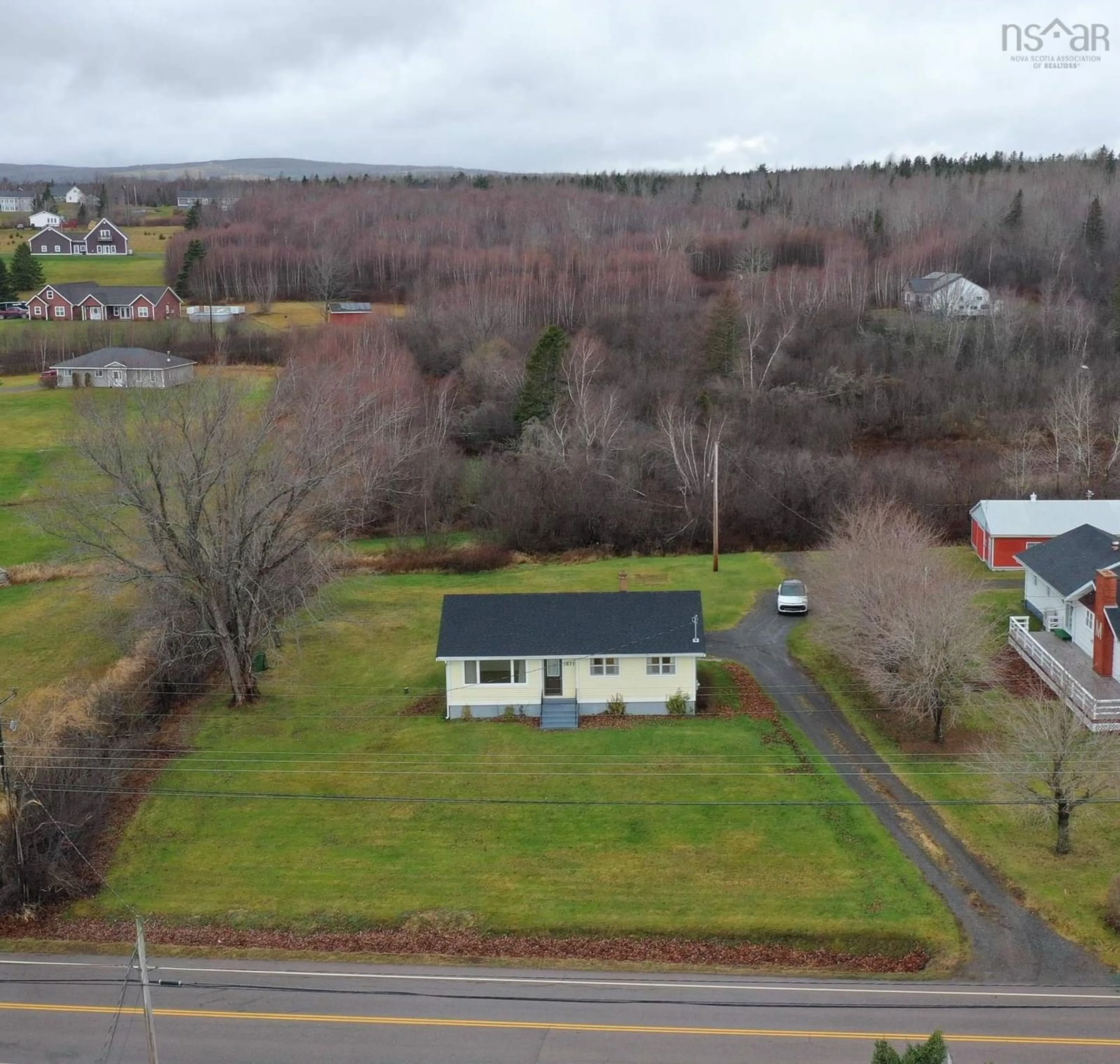 A pic from outside/outdoor area/front of a property/back of a property/a pic from drone, building for 1877 Highway 376, Lyons Brook Nova Scotia B0K 1H0