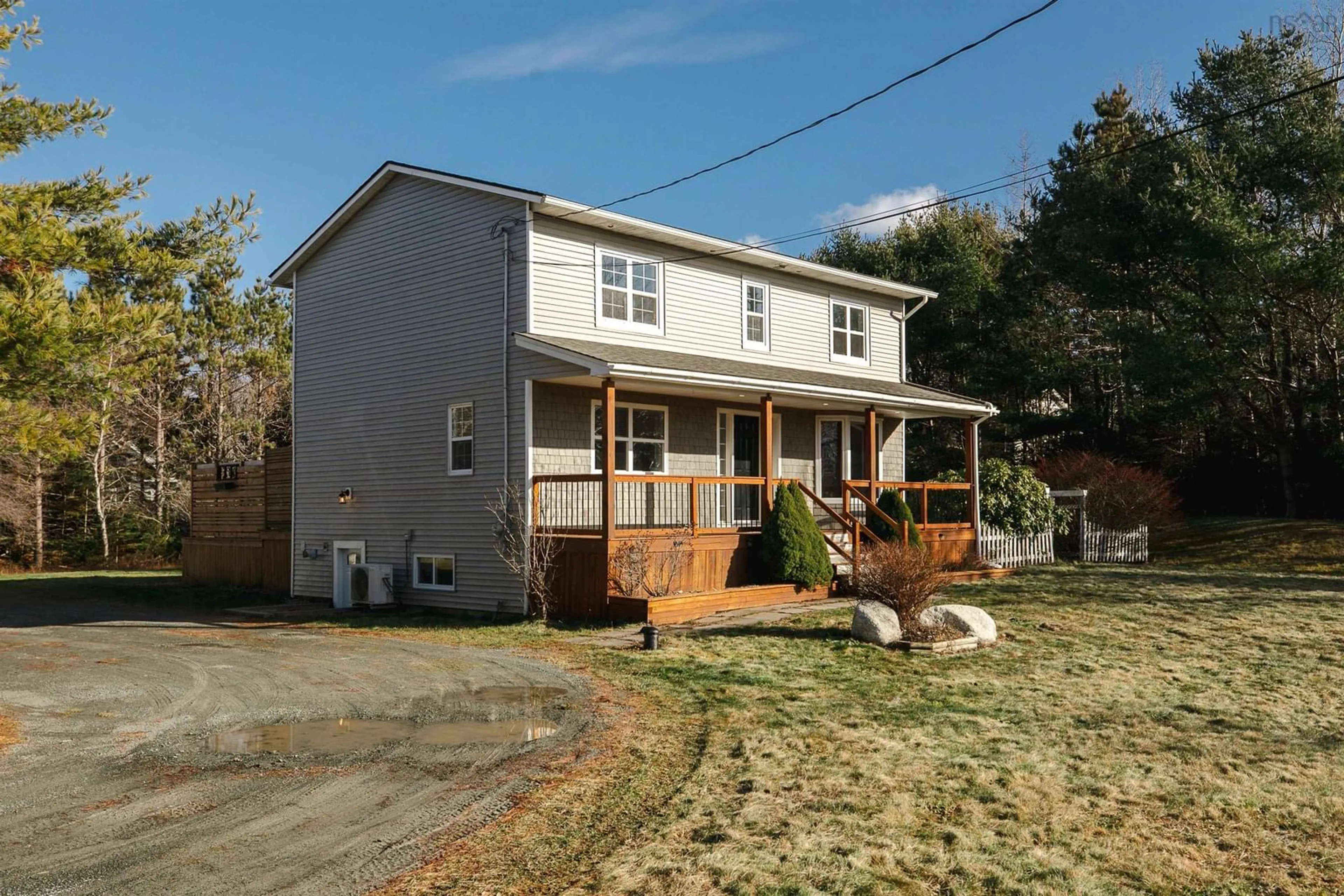 Home with vinyl exterior material, street for 1 Partridge Nest Dr, Mineville Nova Scotia B2Z 1J8