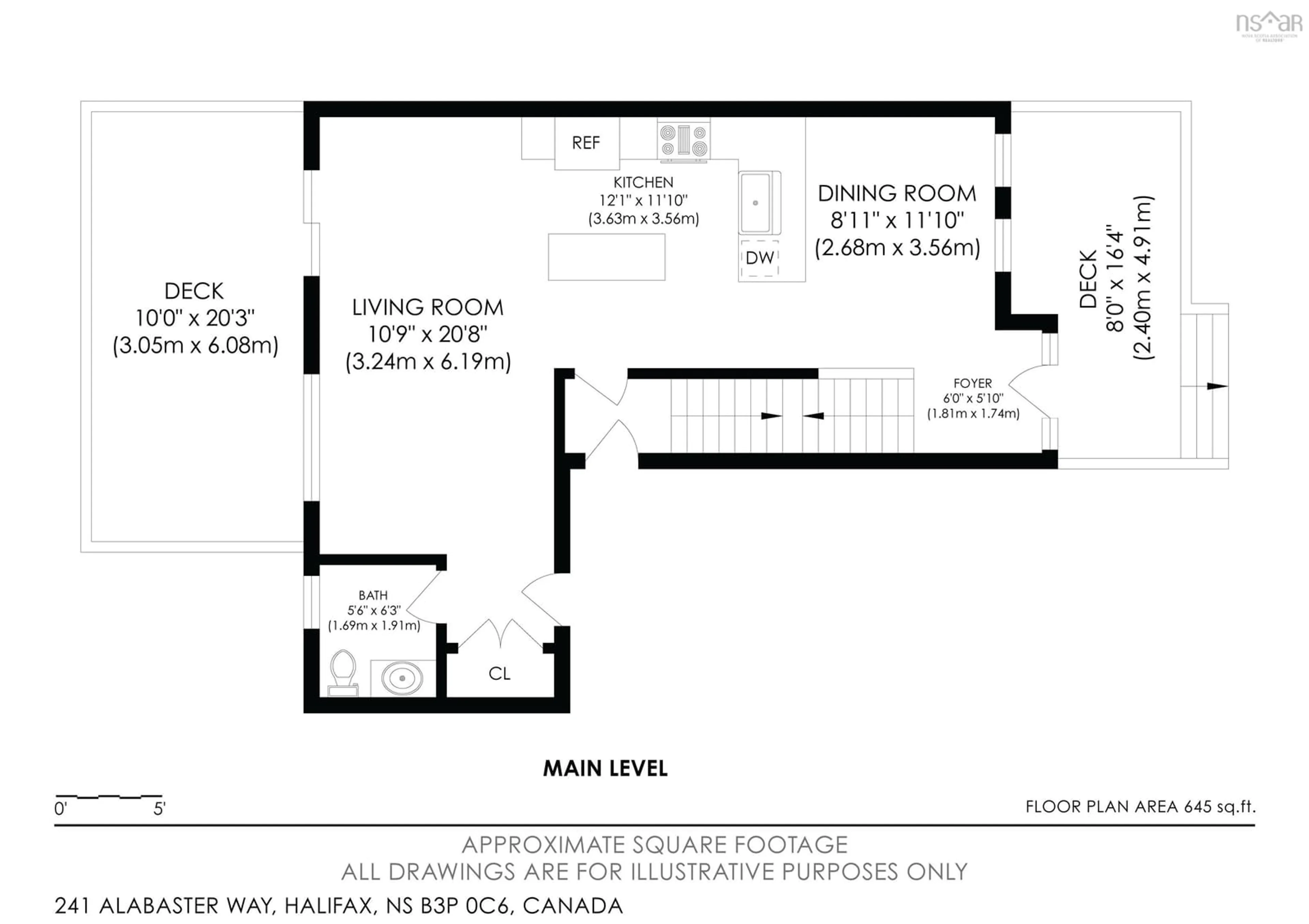 Floor plan for 241 Alabaster Way, Halifax Nova Scotia B3P 0E9