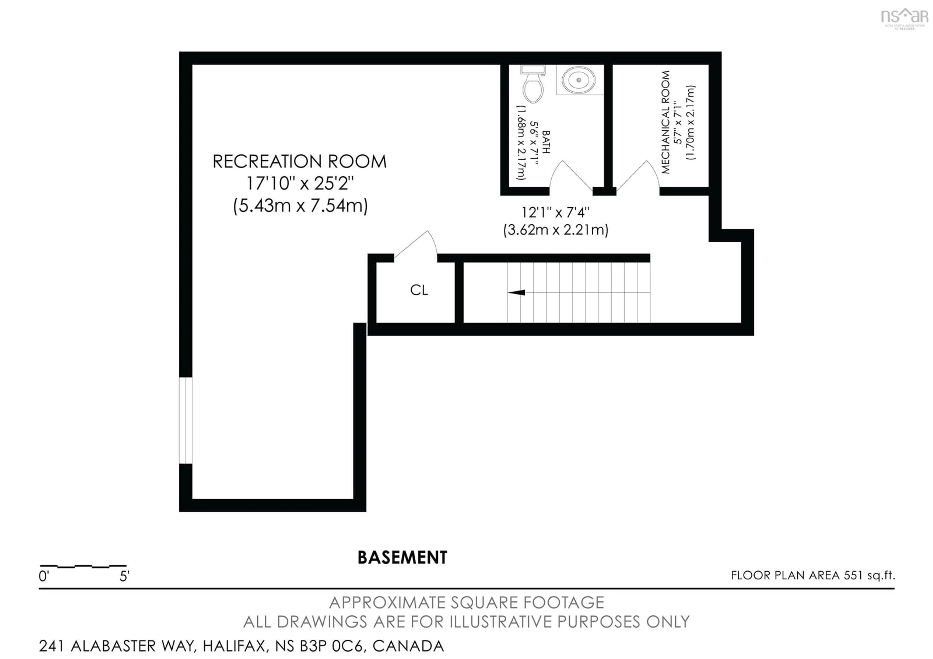 Floor plan for 241 Alabaster Way, Halifax Nova Scotia B3P 0E9