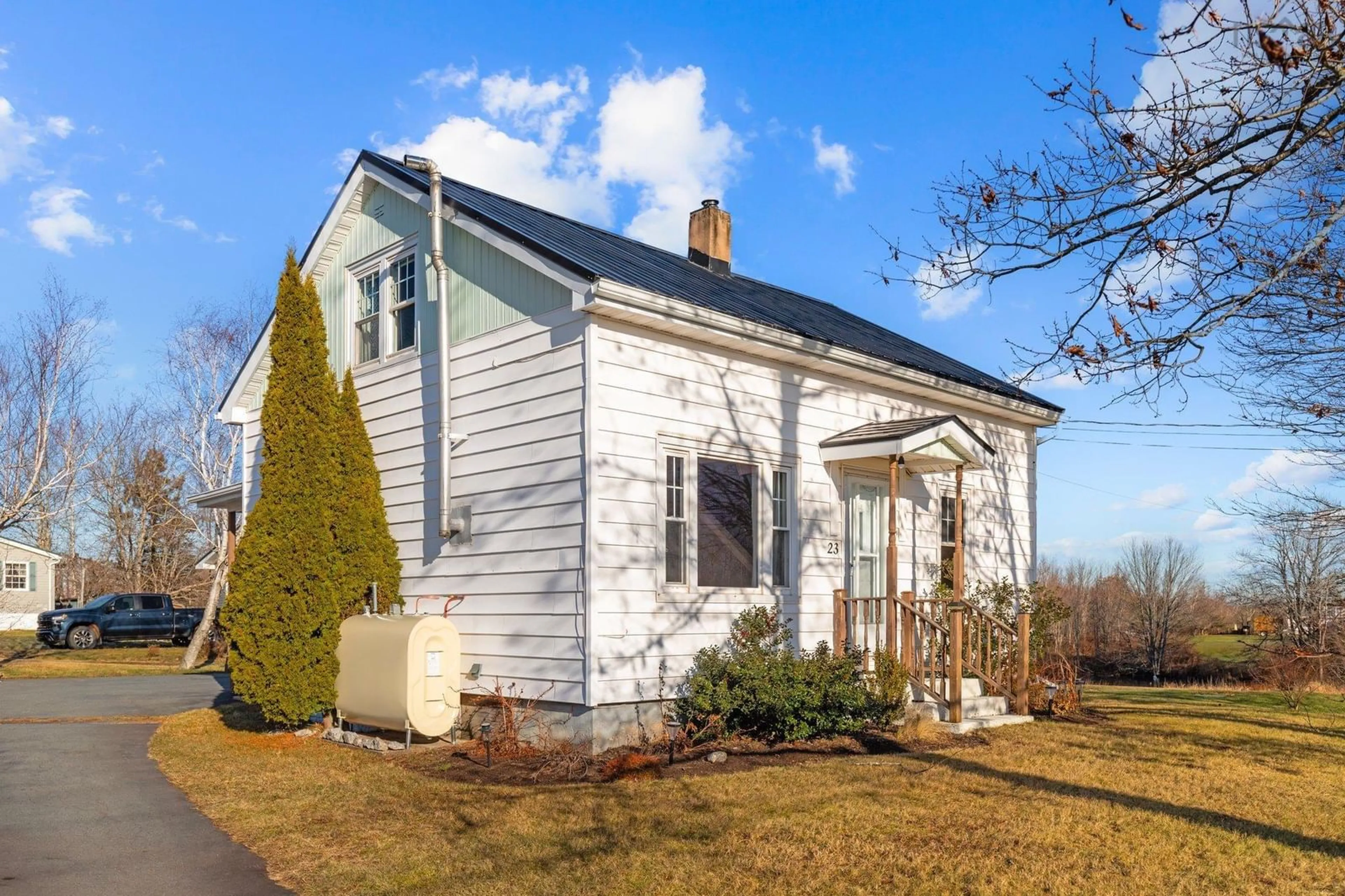 Home with vinyl exterior material, street for 23 Jollimore Rd, Dutch Settlement Nova Scotia B2S 1H9