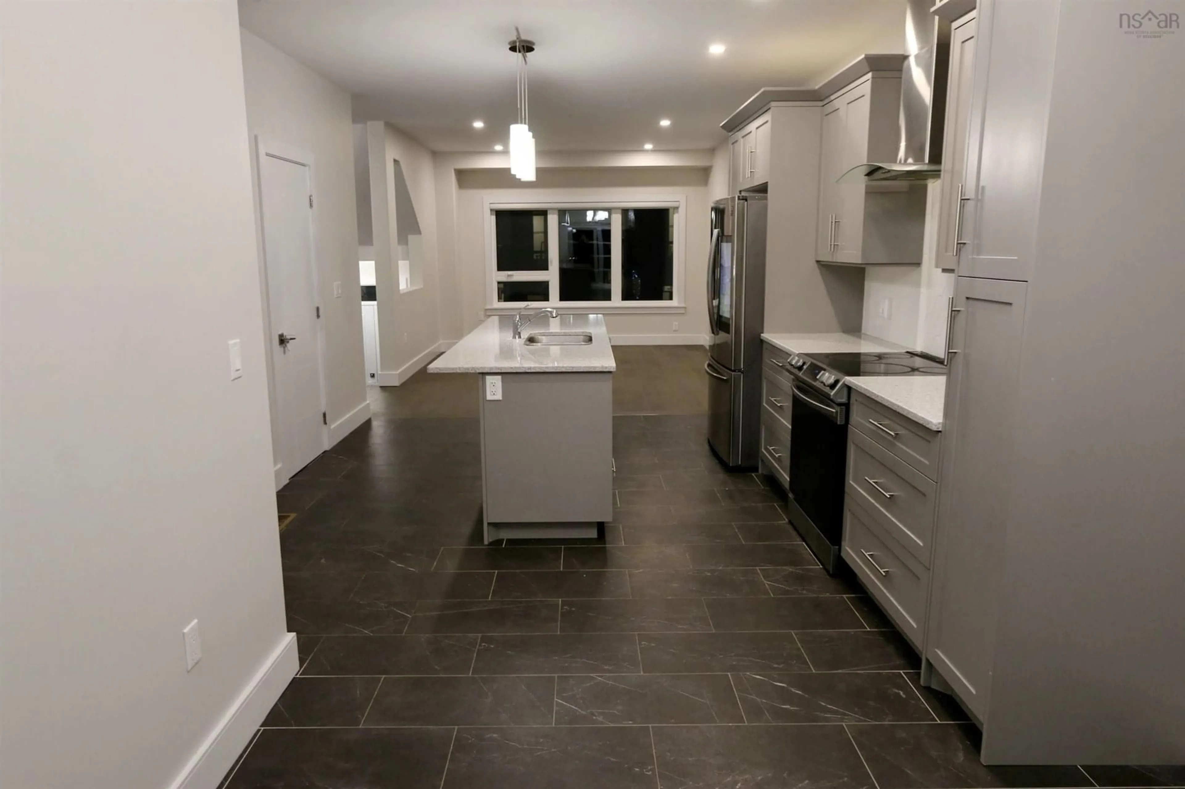 Open concept kitchen, ceramic/tile floor for 128 Eliza Ritchie Cres, Halifax Nova Scotia B3M 0K6