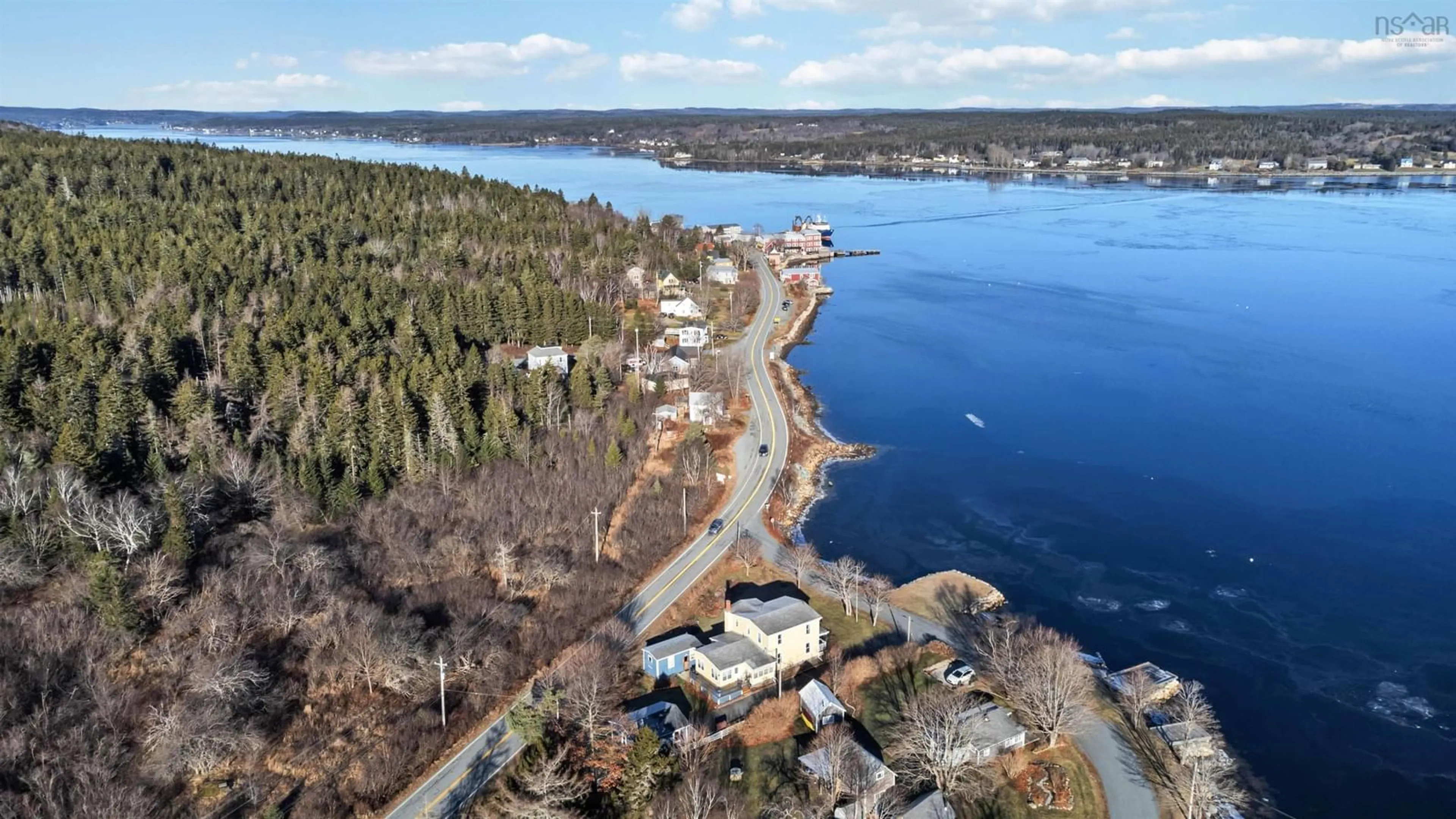 A pic from outside/outdoor area/front of a property/back of a property/a pic from drone, water/lake/river/ocean view for 8 Fort Point Rd, Lahave Nova Scotia B0R 1C0