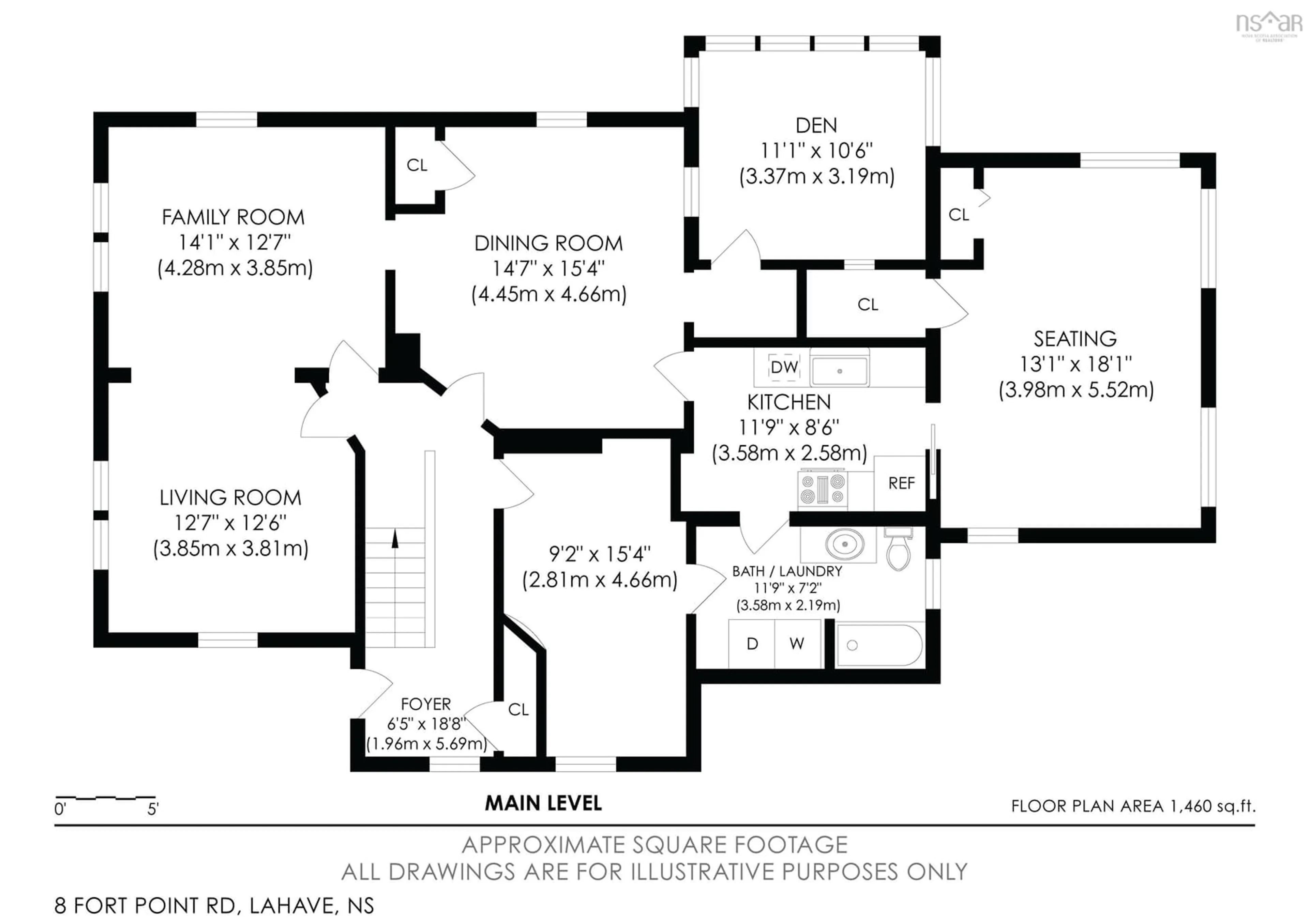 Floor plan for 8 Fort Point Rd, Lahave Nova Scotia B0R 1C0