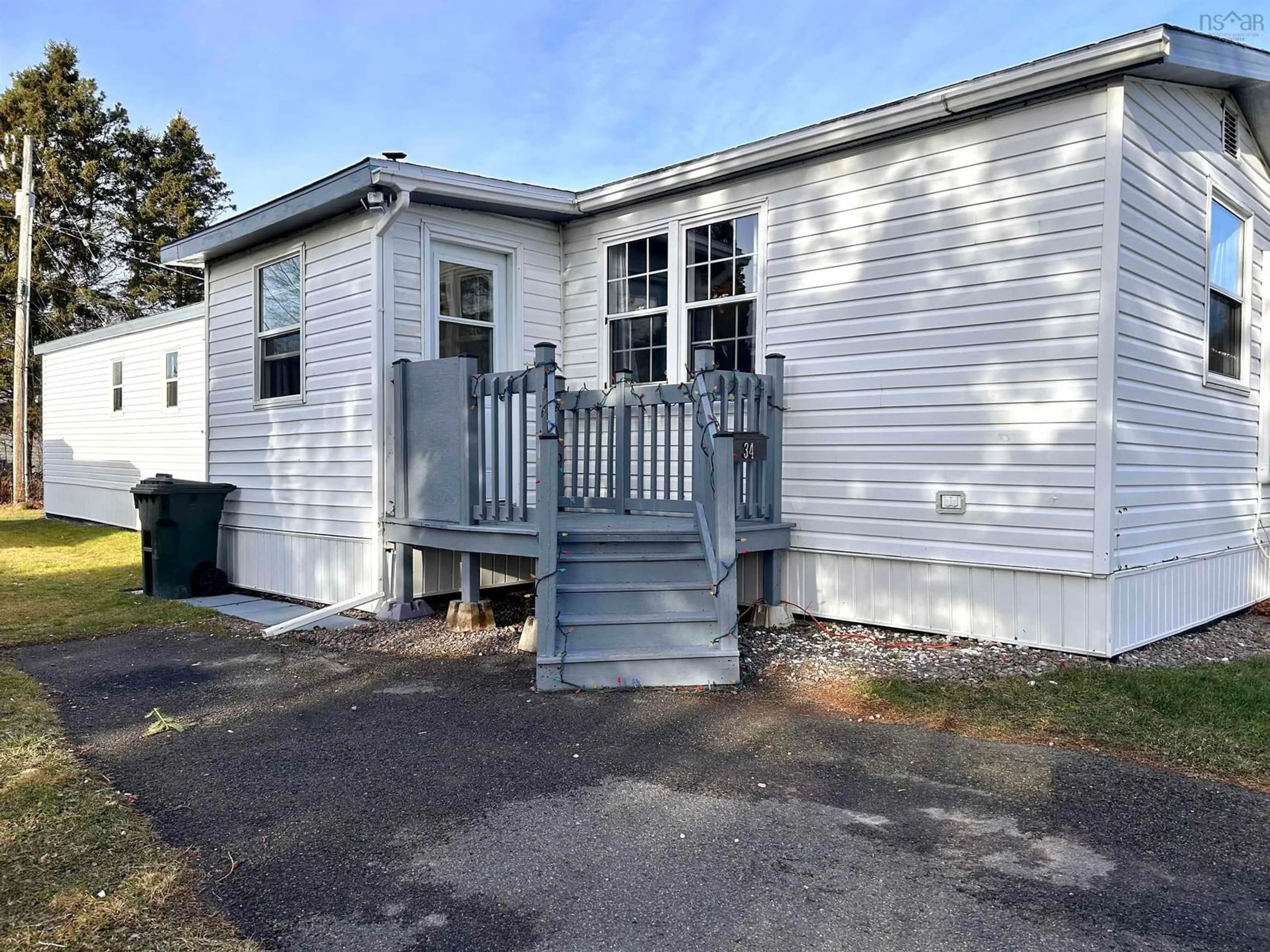 Home with vinyl exterior material, street for 34 Costin Dr, Amherst Nova Scotia B4H 4B6