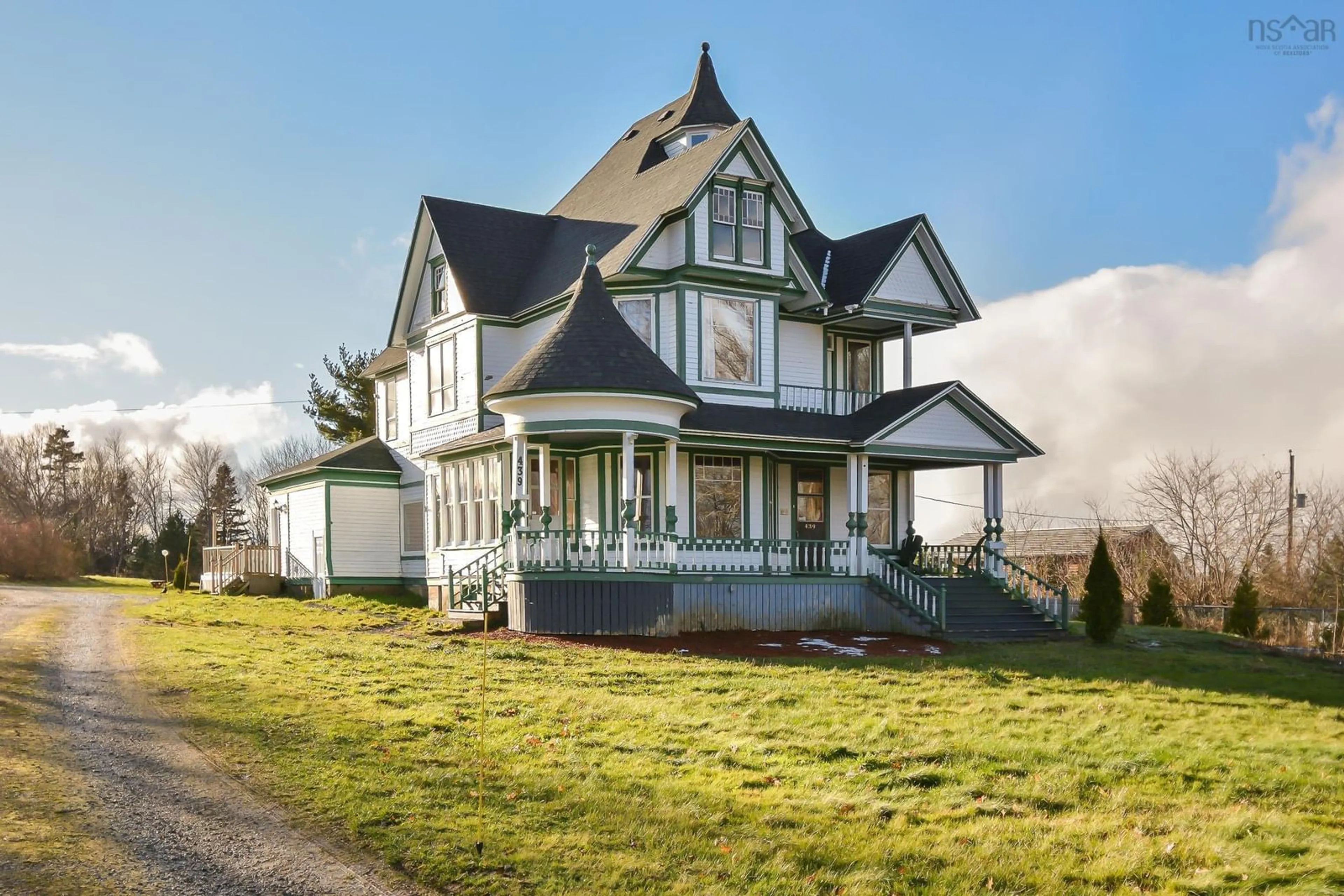 Home with vinyl exterior material, mountain view for 439 Johnson Rd, Georges River Nova Scotia B1Y 3B7