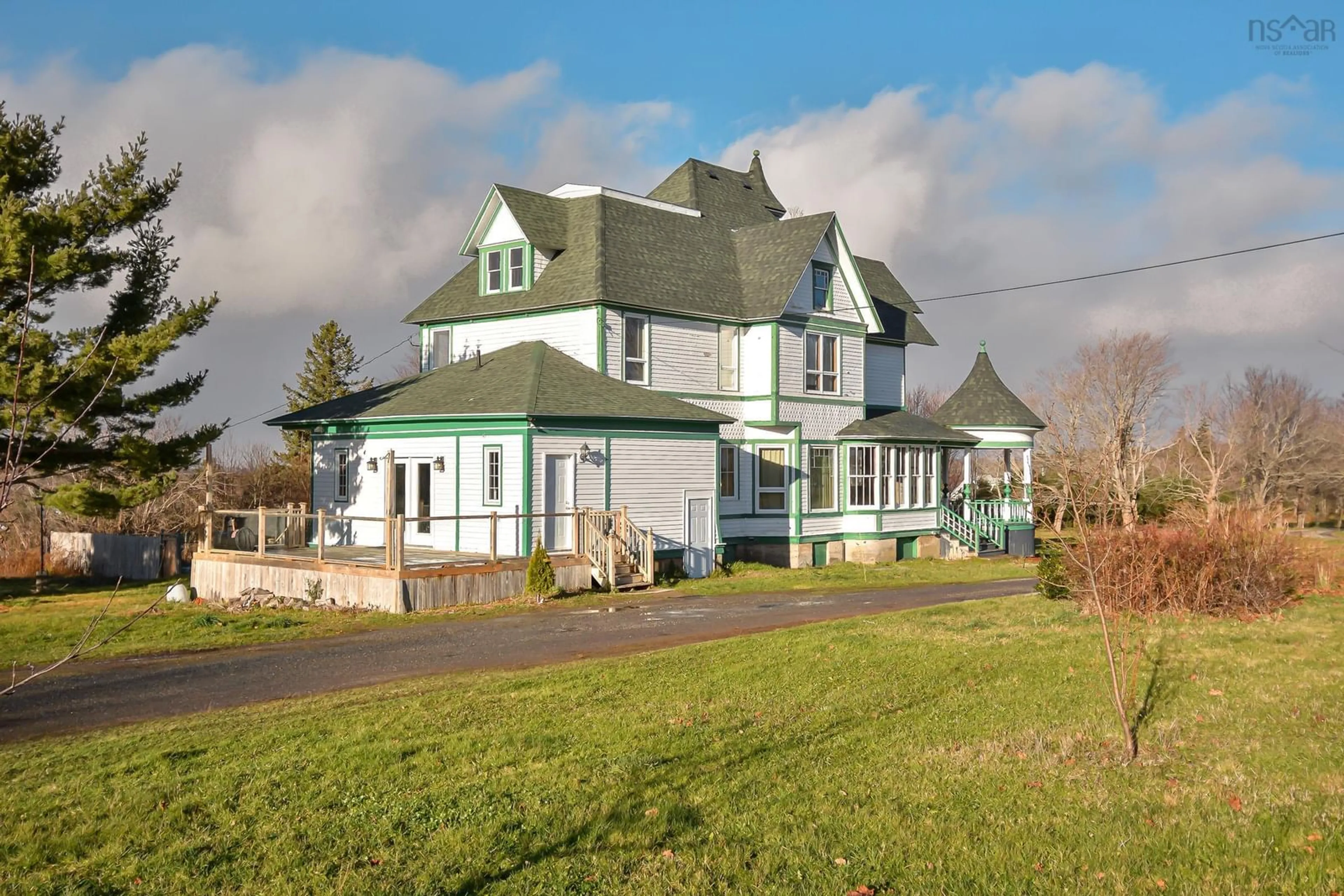 A pic from outside/outdoor area/front of a property/back of a property/a pic from drone, building for 439 Johnson Rd, Georges River Nova Scotia B1Y 3B7