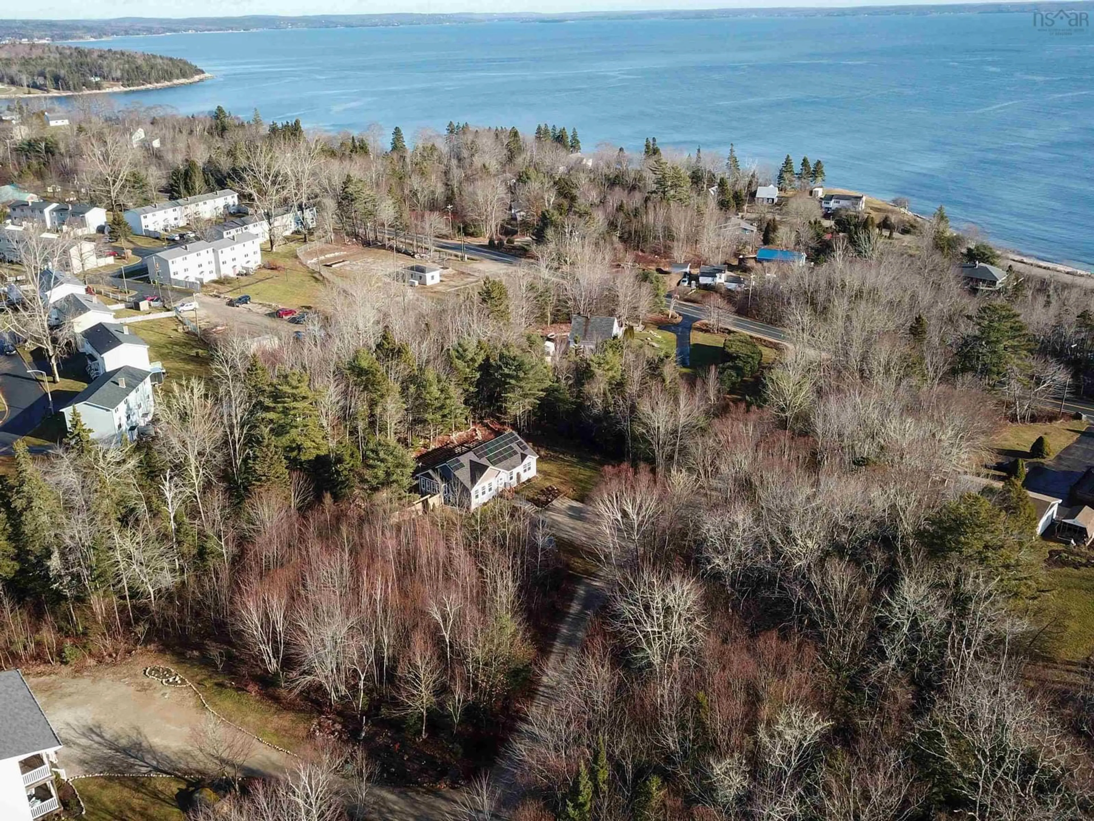 A pic from outside/outdoor area/front of a property/back of a property/a pic from drone, water/lake/river/ocean view for 20 Creekside Way, Mill Cove Nova Scotia B0J 1T0