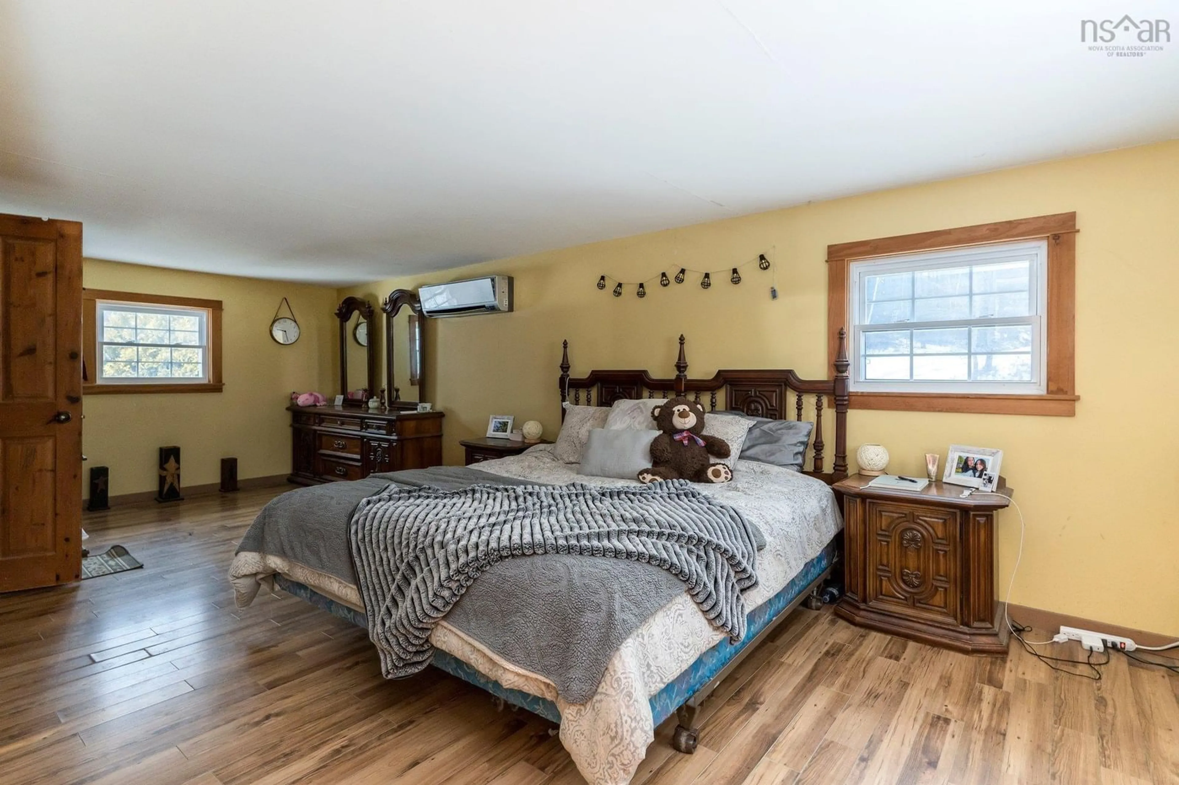 Bedroom with bed, wood/laminate floor for 894 Morden Rd, Weltons Corner Nova Scotia B0P 1C0