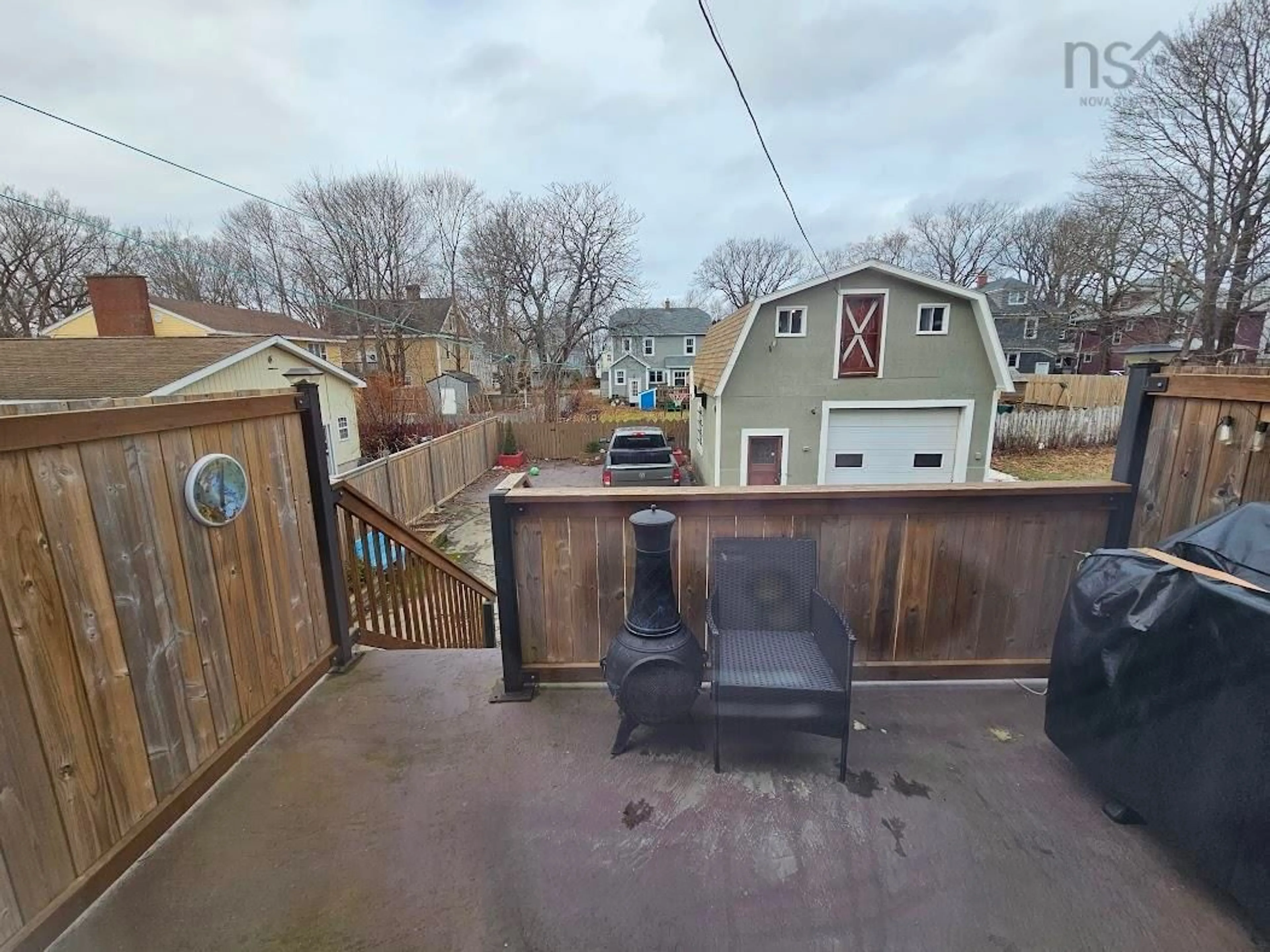 A pic from outside/outdoor area/front of a property/back of a property/a pic from drone, street for 159 Whitney Ave, Sydney Nova Scotia B1P 1K9