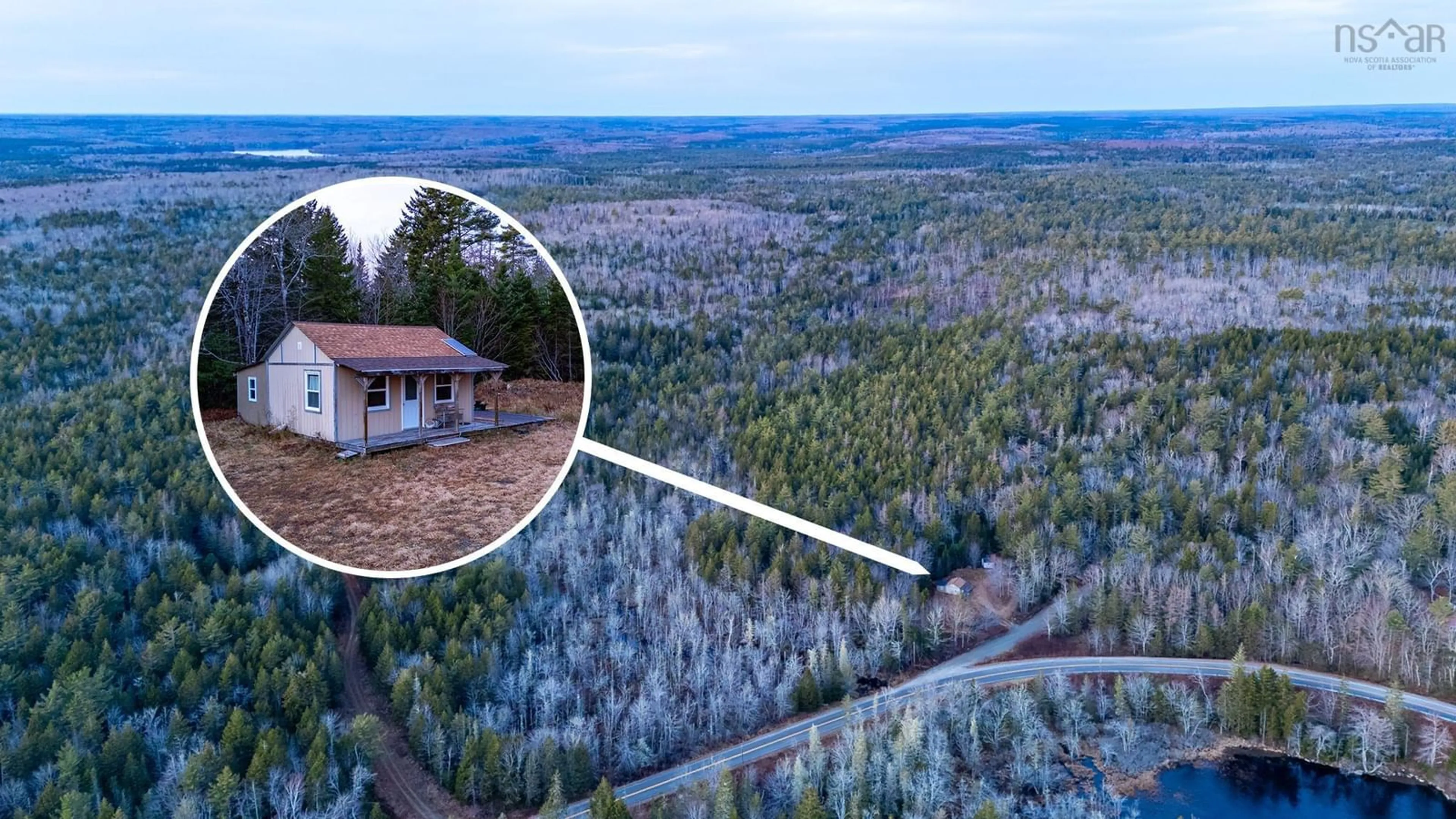 A pic from outside/outdoor area/front of a property/back of a property/a pic from drone, forest/trees view for Lot 1 Highway 203, Kemptville Nova Scotia B5A 5P4