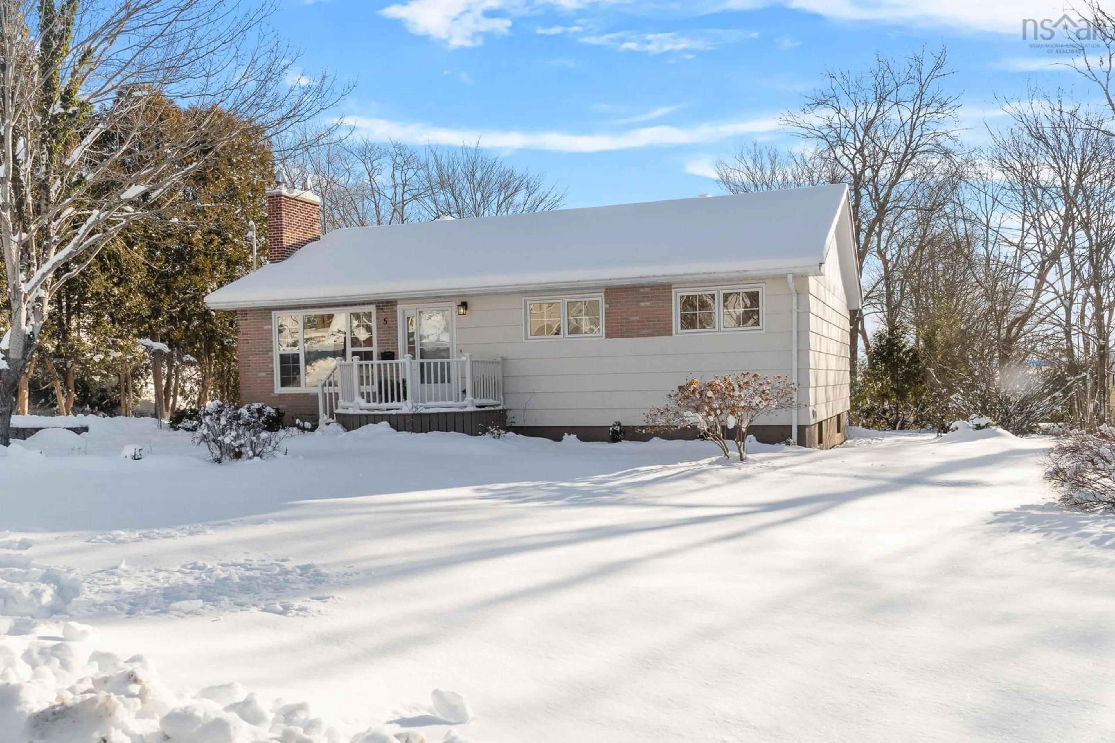 Home with vinyl exterior material, street for 5 Lincoln Dr, Bedford Nova Scotia B4A 1S6