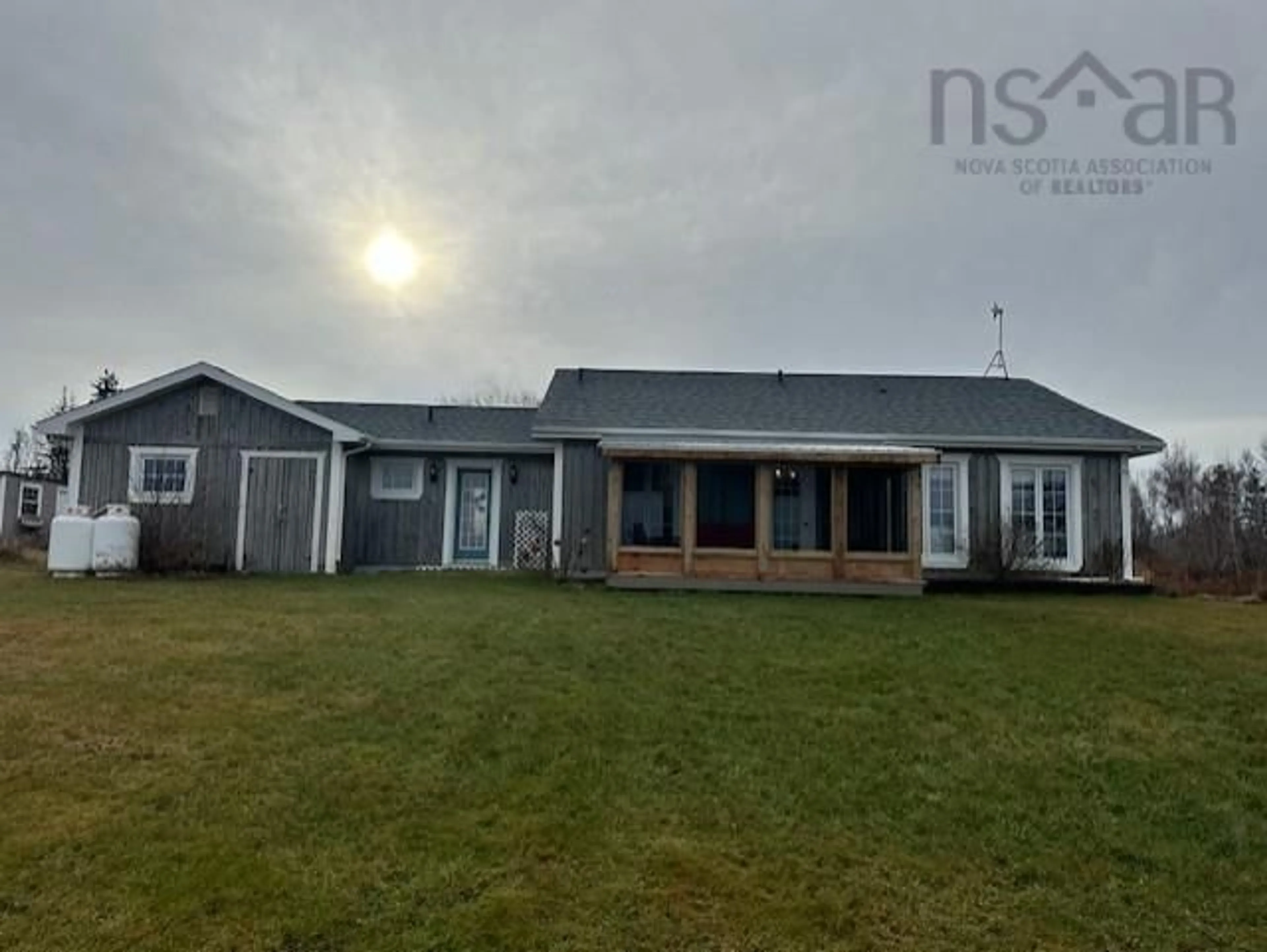 A pic from outside/outdoor area/front of a property/back of a property/a pic from drone, building for 12 Birch Water Dr, Big Island Nova Scotia B0K 1G0