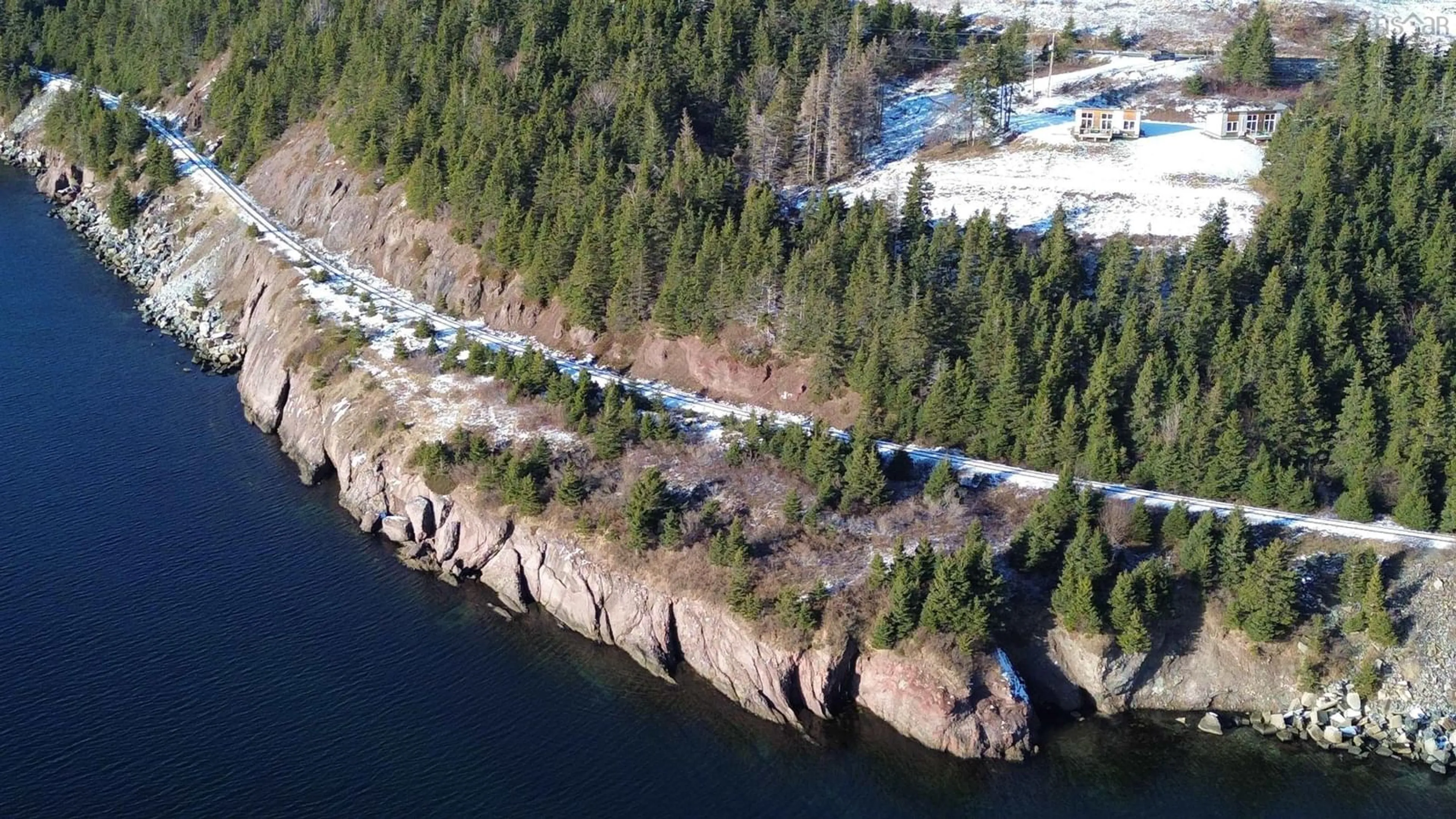 A pic from outside/outdoor area/front of a property/back of a property/a pic from drone, water/lake/river/ocean view for 4164 223 Route, Iona Nova Scotia B2C 1A4