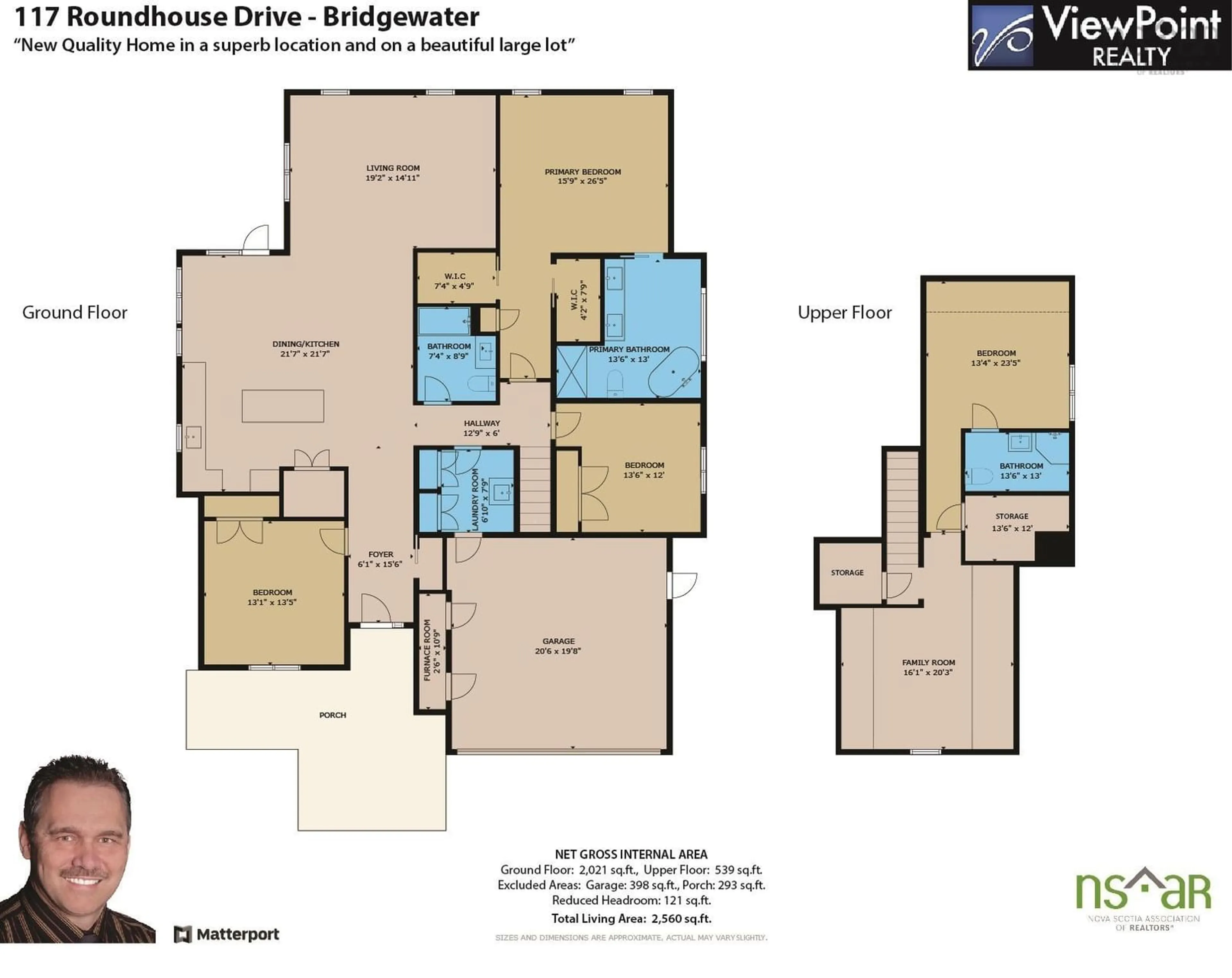 Floor plan for 117 Roundhouse Drive, Bridgewater Nova Scotia B4V 9A9