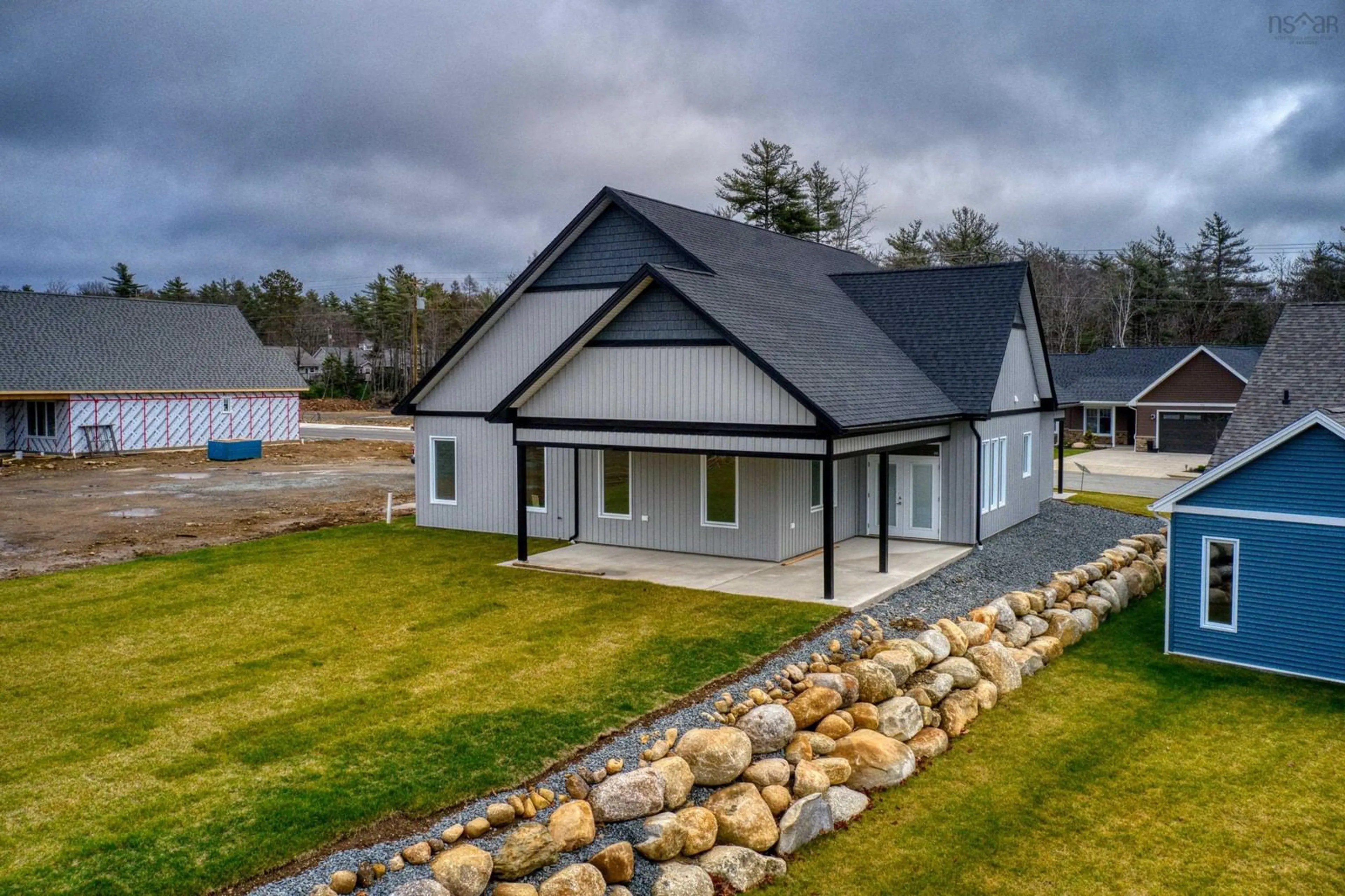 A pic from outside/outdoor area/front of a property/back of a property/a pic from drone, building for 117 Roundhouse Drive, Bridgewater Nova Scotia B4V 9A9