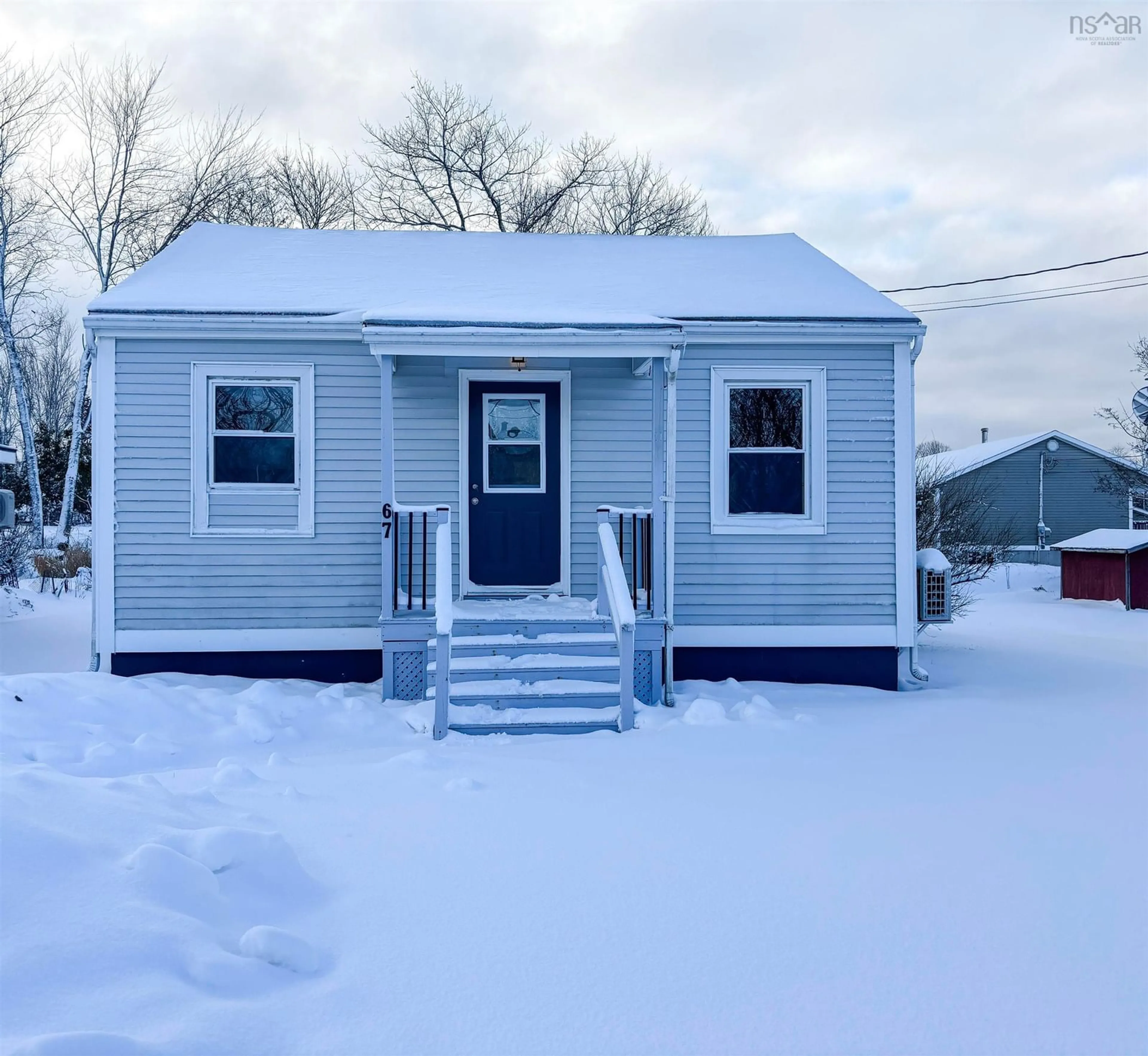 Home with vinyl exterior material, street for 67 Cambey Ave, Stellarton Nova Scotia B0K 1S0