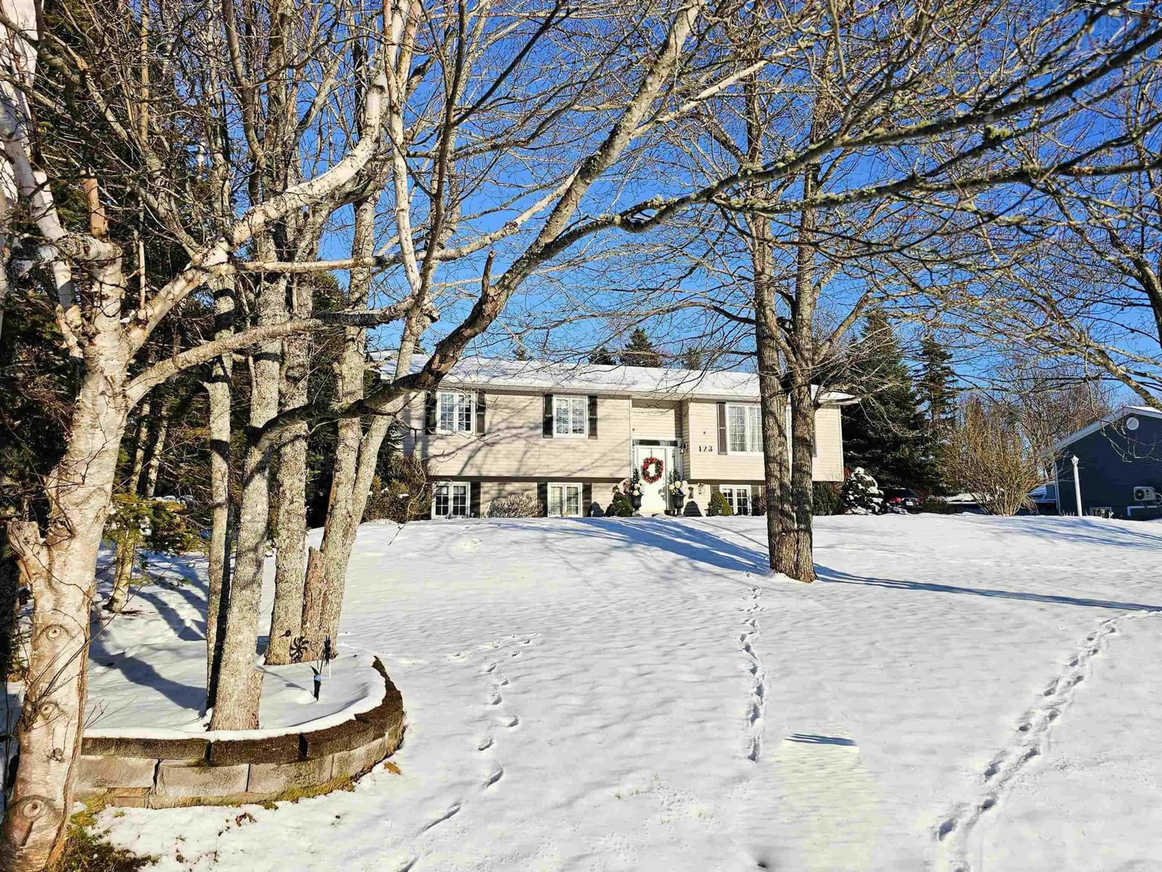 A pic from outside/outdoor area/front of a property/back of a property/a pic from drone, street for 128 Terrabella Lane, Valley Nova Scotia B6L 2W2