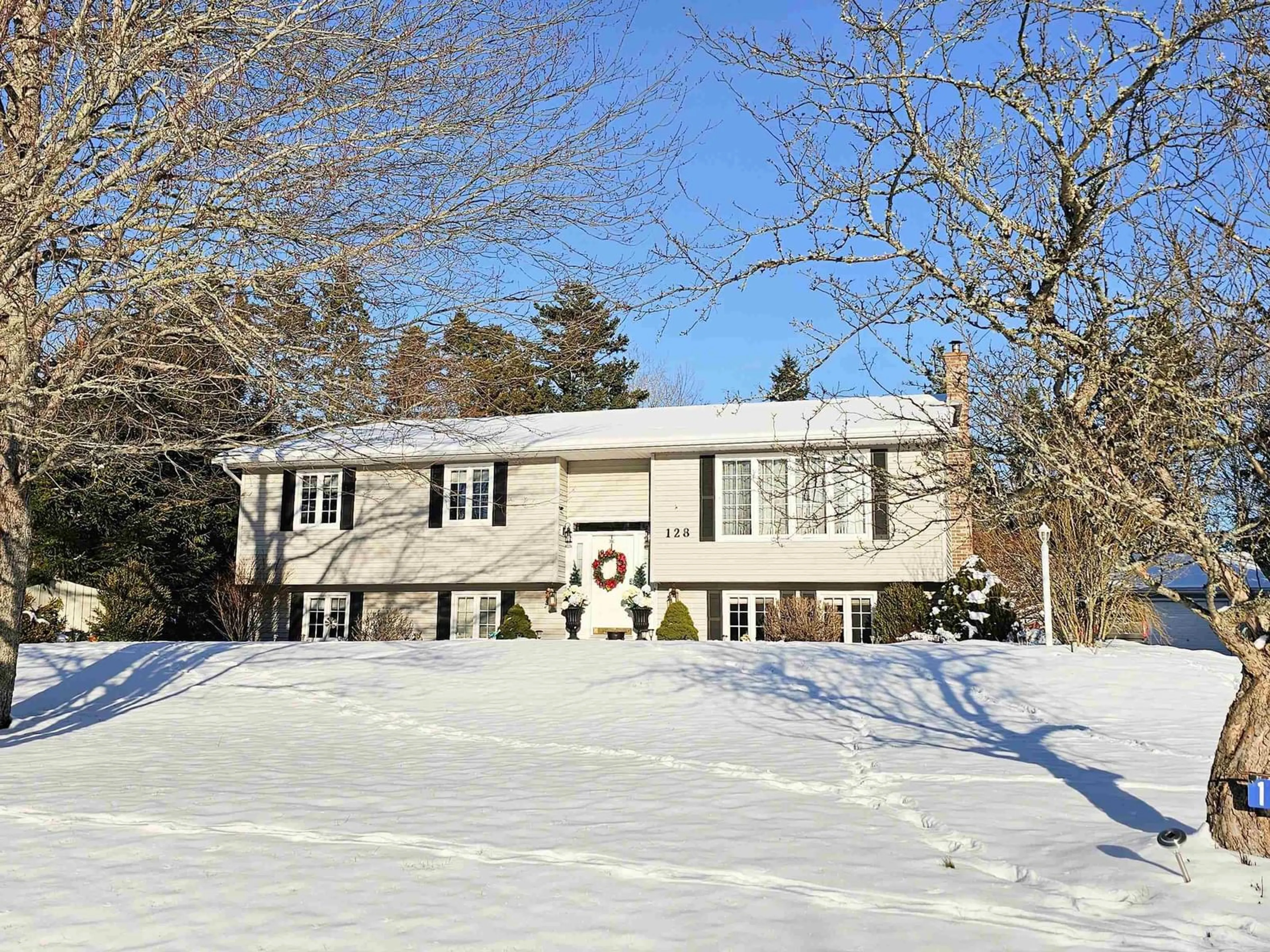 Home with vinyl exterior material, street for 128 Terrabella Lane, Valley Nova Scotia B6L 2W2