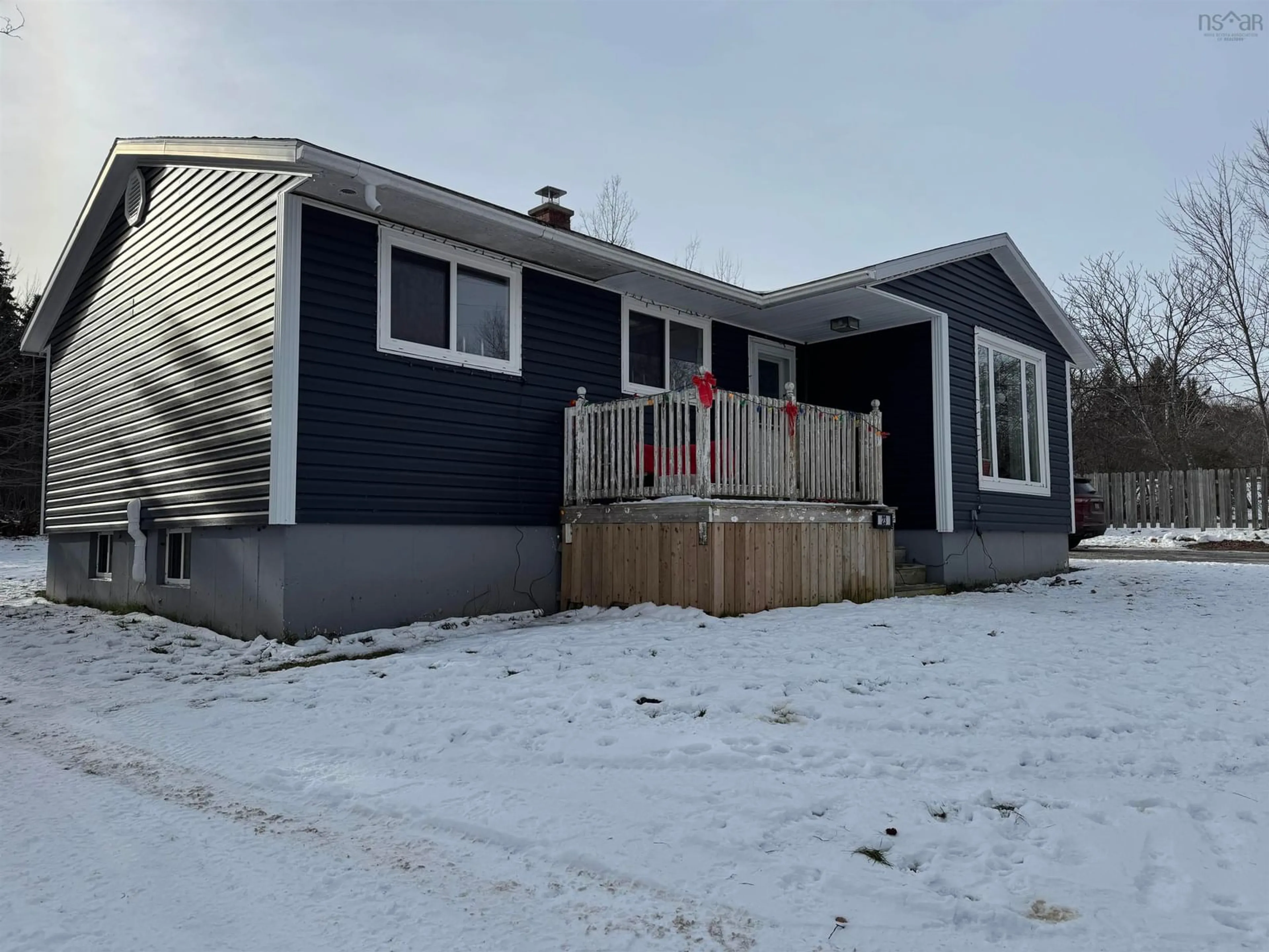 Home with vinyl exterior material, street for 23 Cox Lane, Groves Point Nova Scotia B1V 2X5