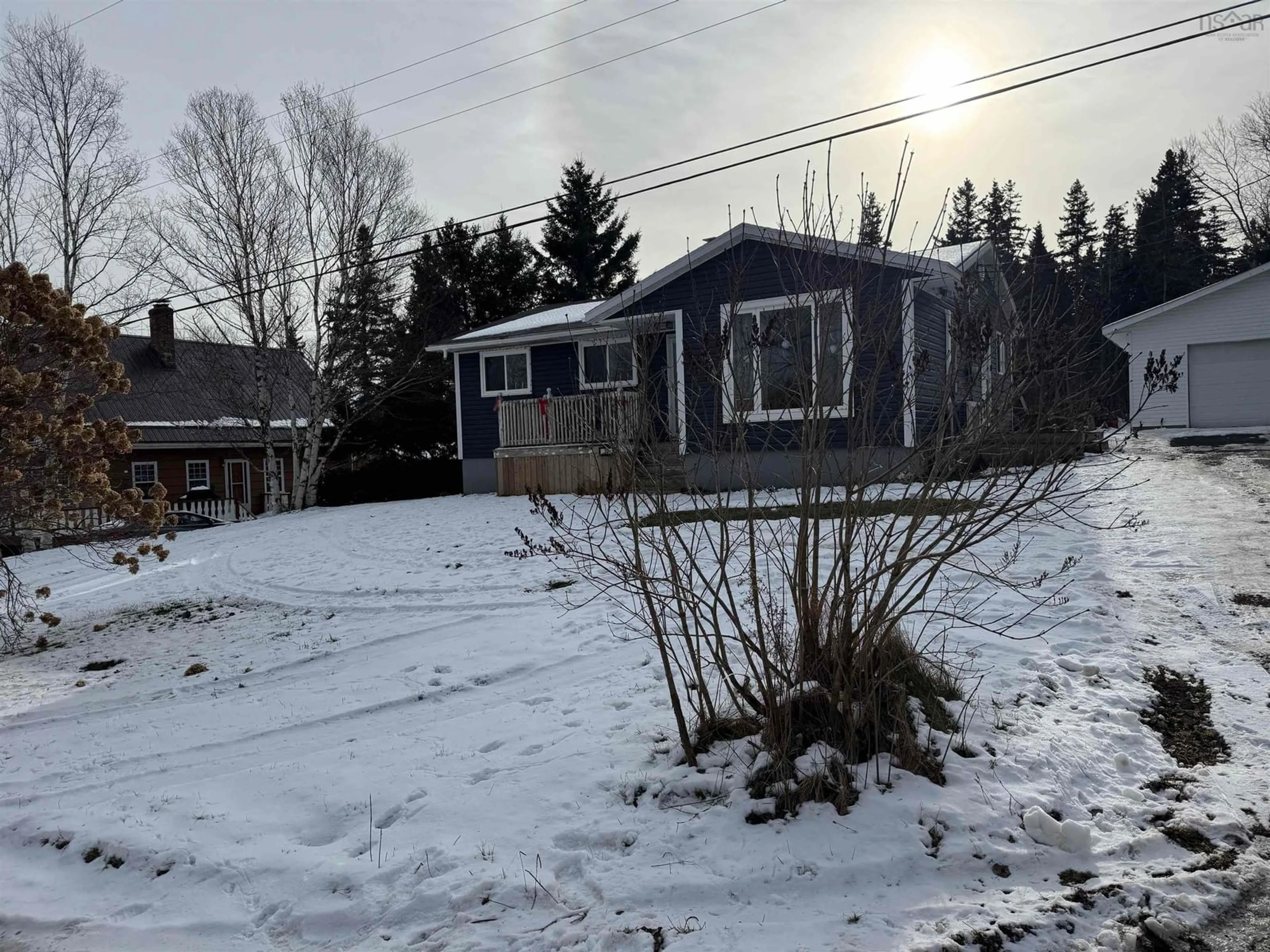 A pic from outside/outdoor area/front of a property/back of a property/a pic from drone, street for 23 Cox Lane, Groves Point Nova Scotia B1V 2X5