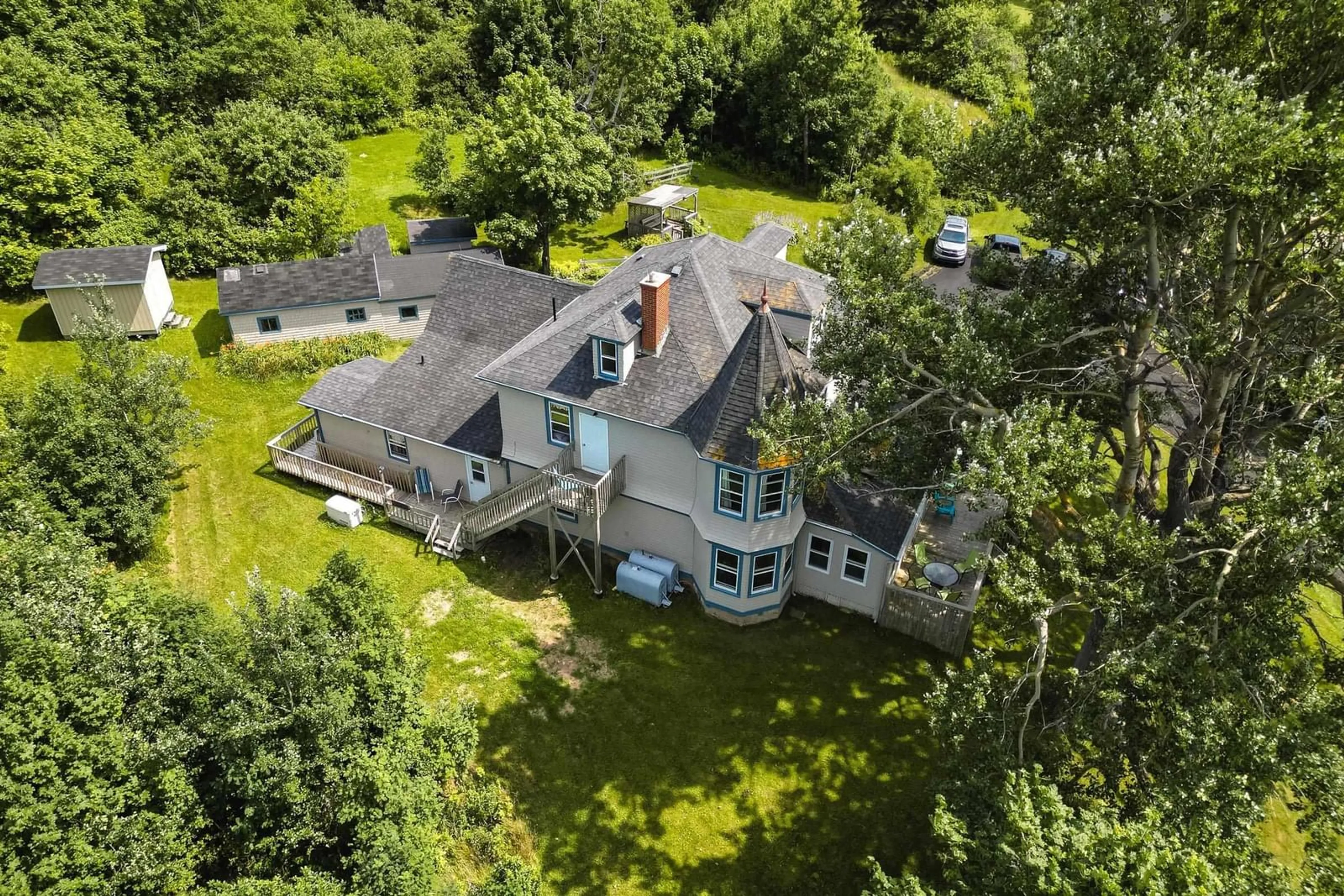 A pic from outside/outdoor area/front of a property/back of a property/a pic from drone, building for 55 High Rd, Port Hood Nova Scotia B0E 2W0