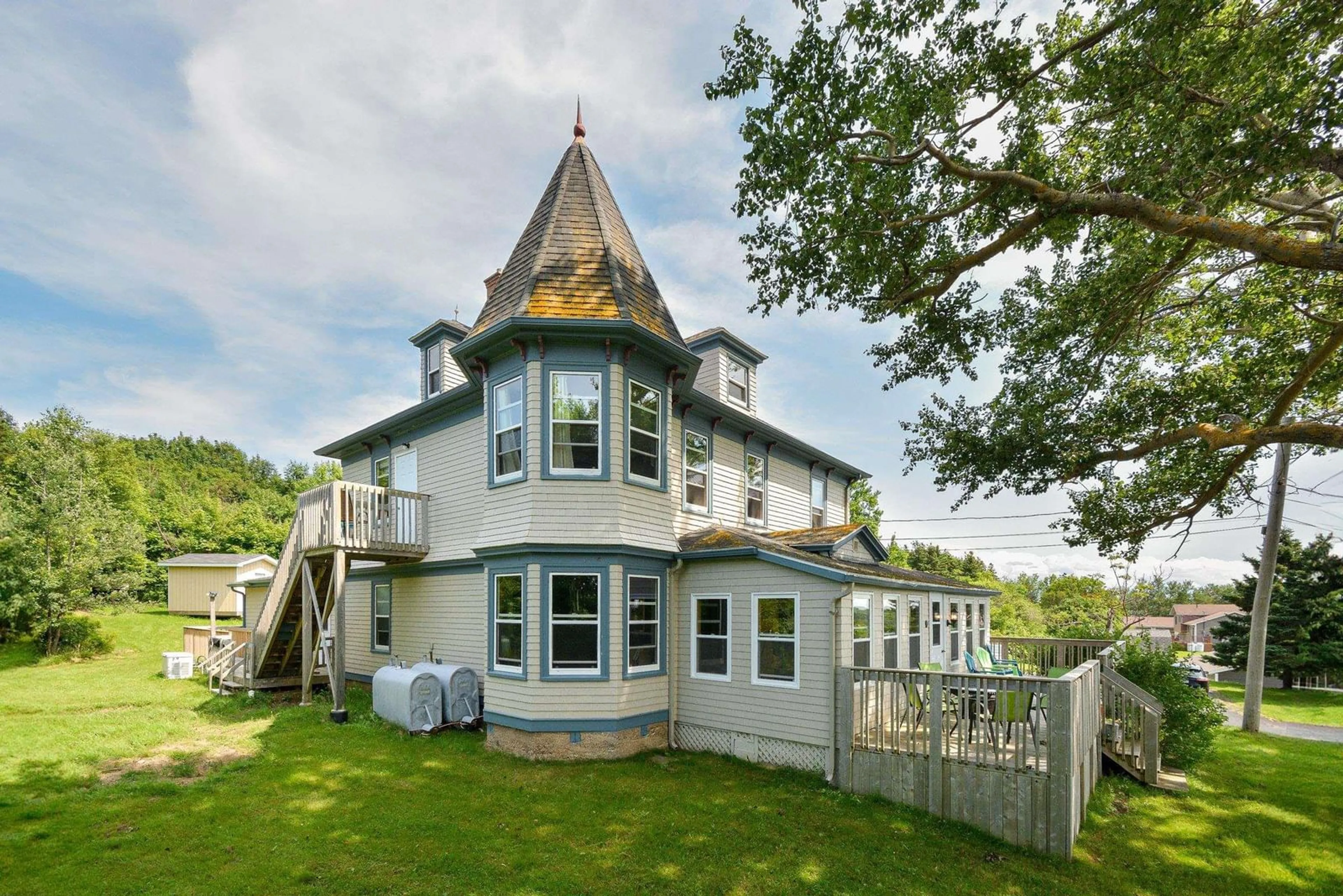 A pic from outside/outdoor area/front of a property/back of a property/a pic from drone, building for 55 High Rd, Port Hood Nova Scotia B0E 2W0