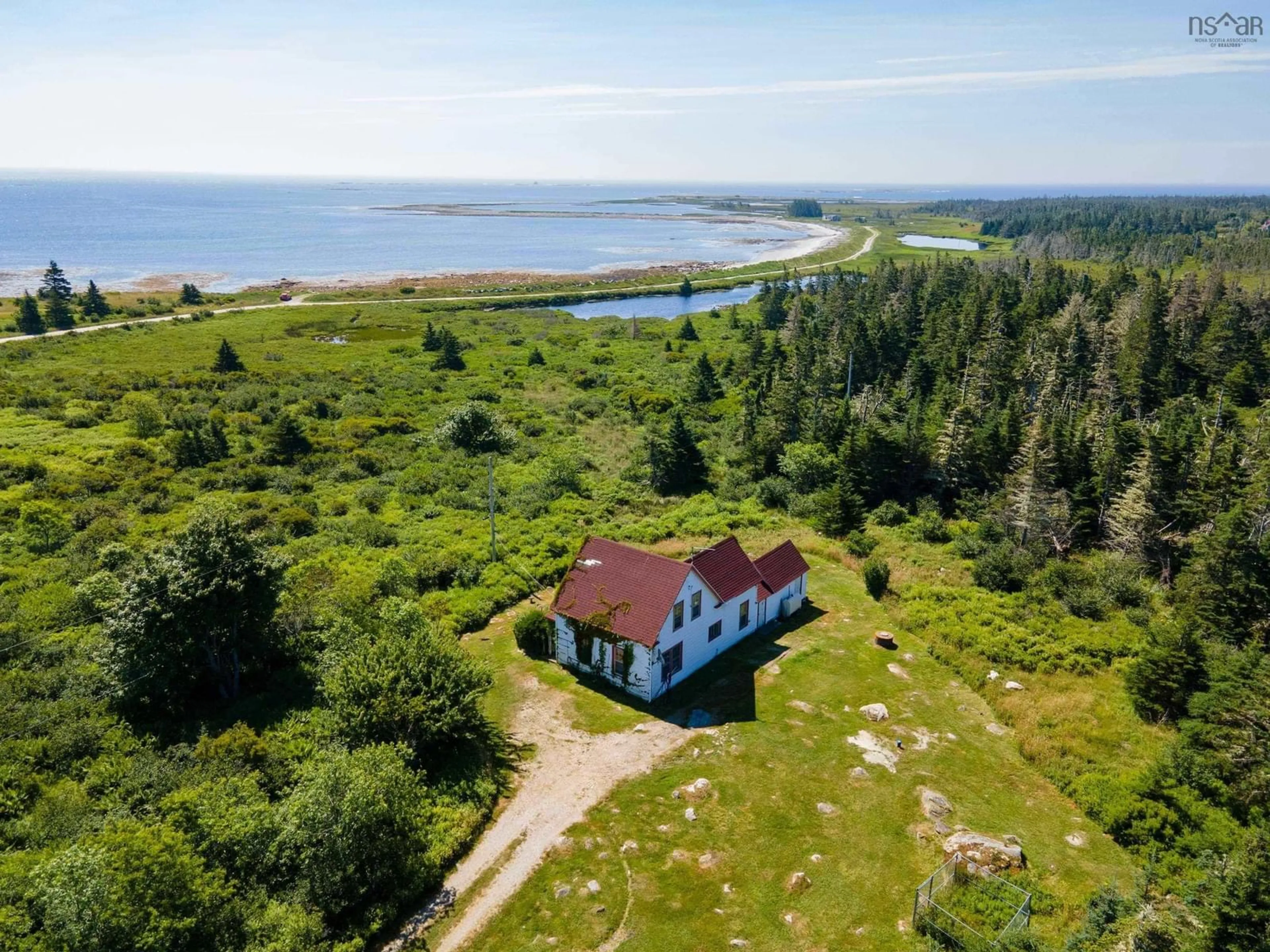 A pic from outside/outdoor area/front of a property/back of a property/a pic from drone, water/lake/river/ocean view for 1560 Blanche Rd, Blanche Nova Scotia B0W 1T0