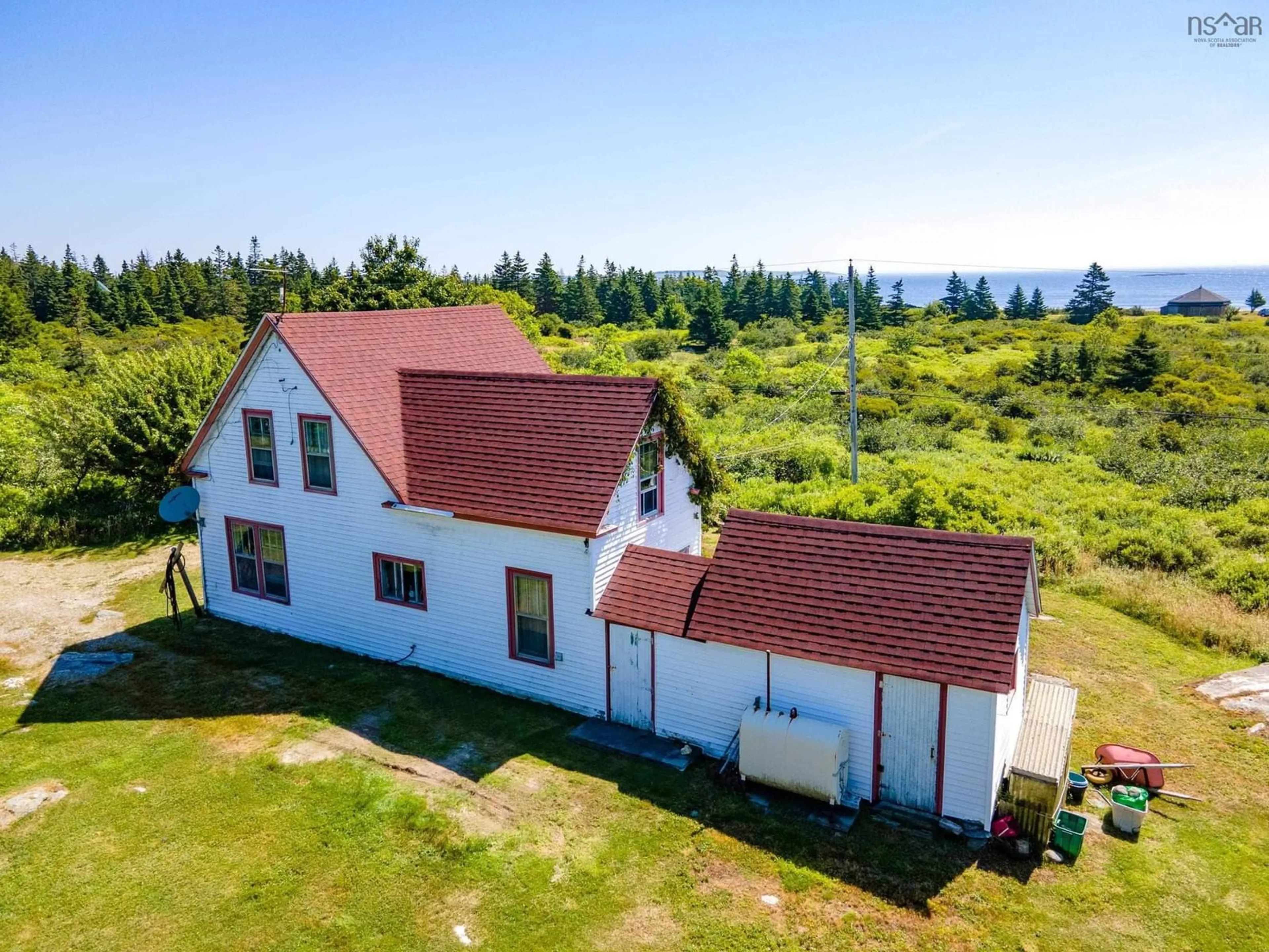 A pic from outside/outdoor area/front of a property/back of a property/a pic from drone, water/lake/river/ocean view for 1560 Blanche Rd, Blanche Nova Scotia B0W 1T0