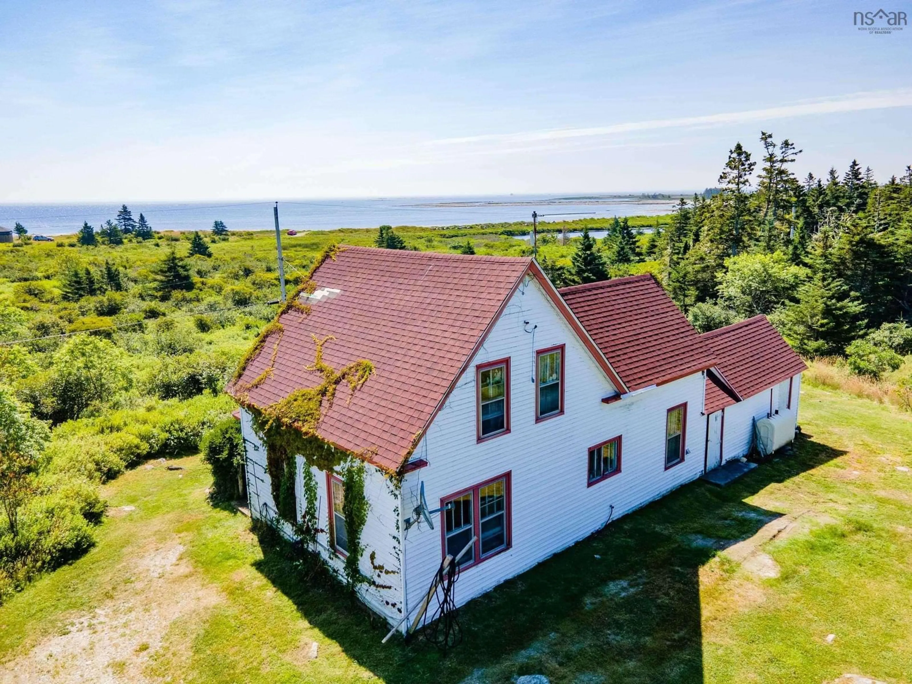 A pic from outside/outdoor area/front of a property/back of a property/a pic from drone, water/lake/river/ocean view for 1560 Blanche Rd, Blanche Nova Scotia B0W 1T0