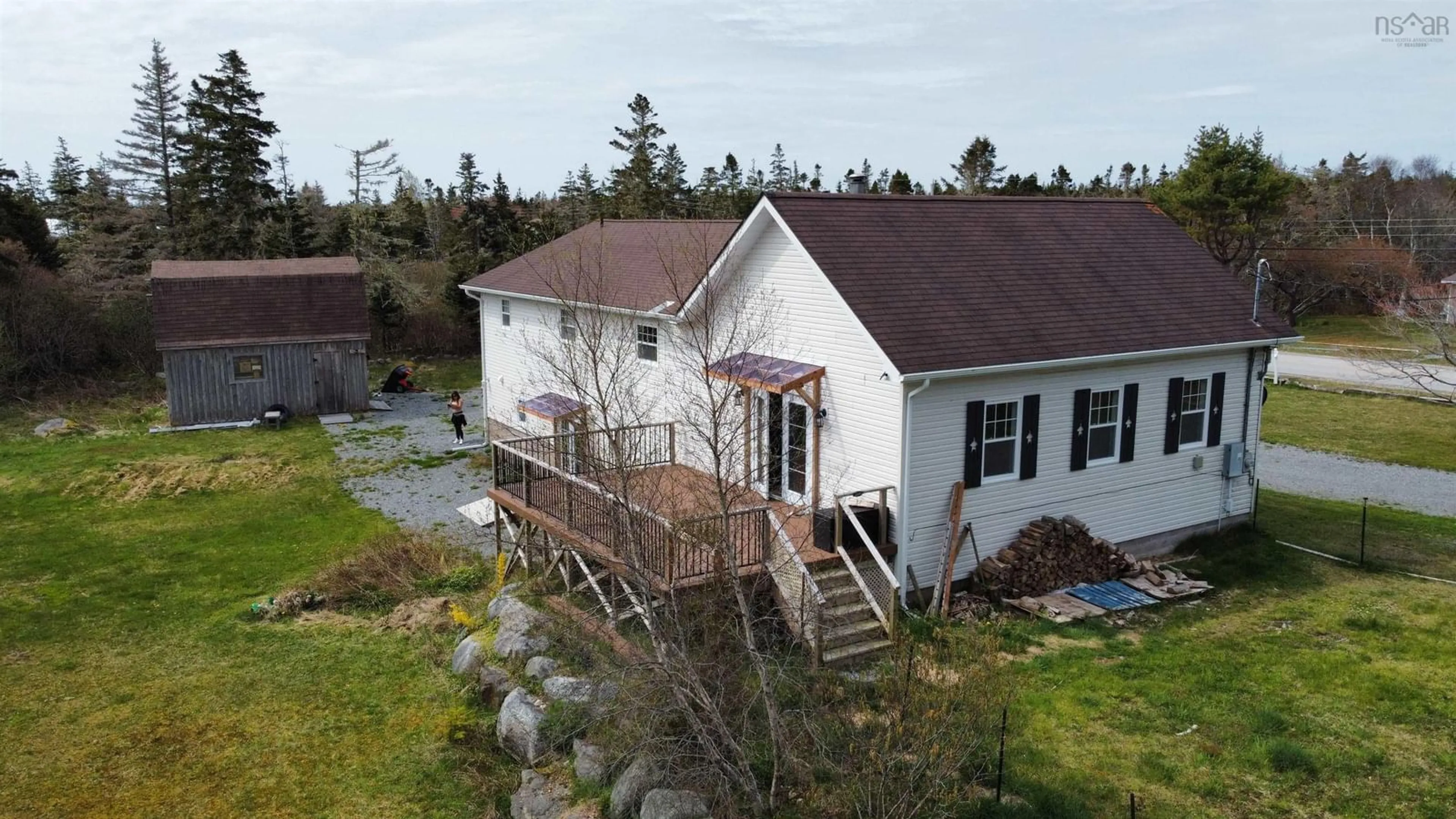 A pic from outside/outdoor area/front of a property/back of a property/a pic from drone, unknown for 113 Bear Point Rd, Shag Harbour Nova Scotia B0W 3B0