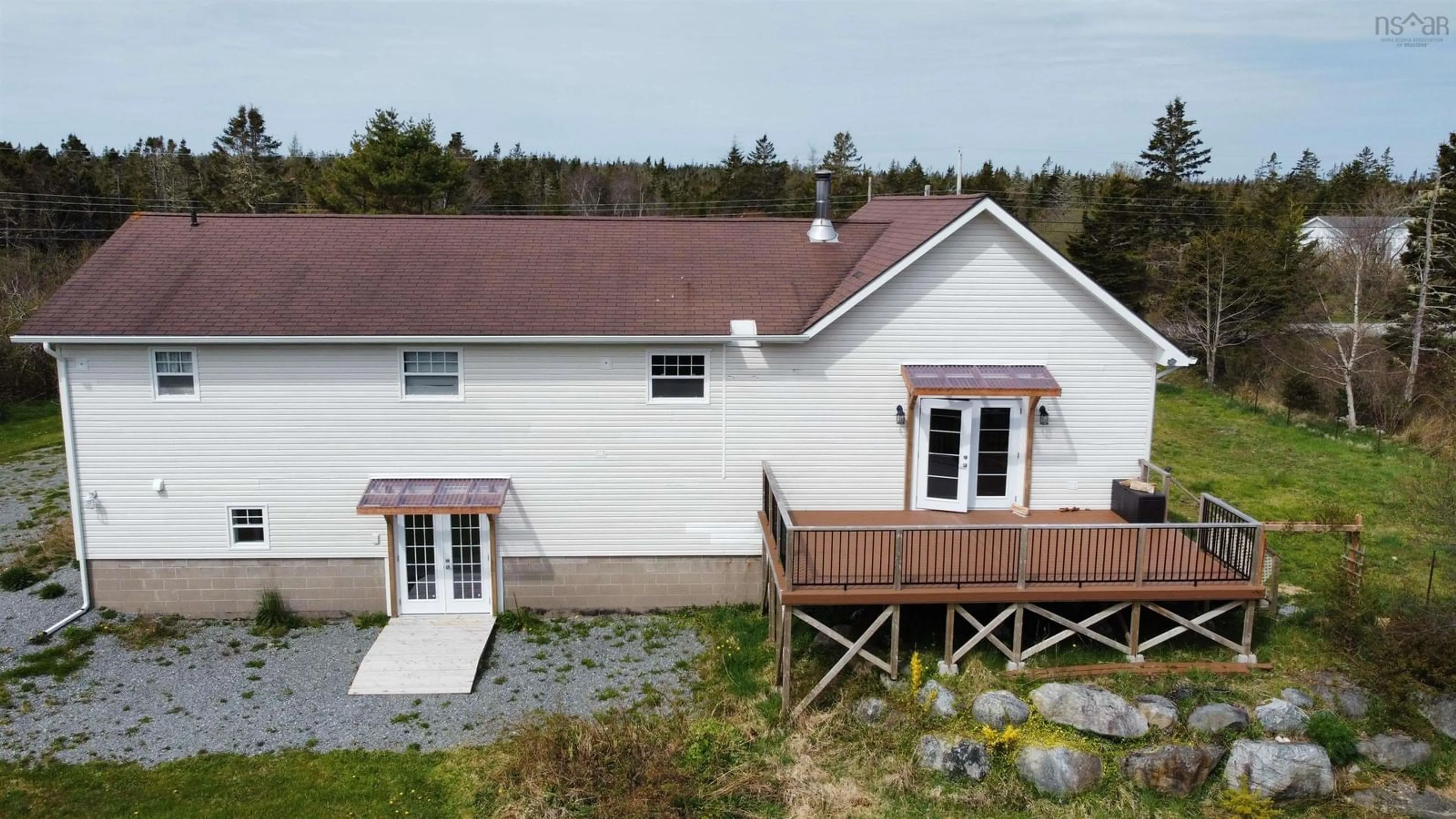 A pic from outside/outdoor area/front of a property/back of a property/a pic from drone, building for 113 Bear Point Rd, Shag Harbour Nova Scotia B0W 3B0