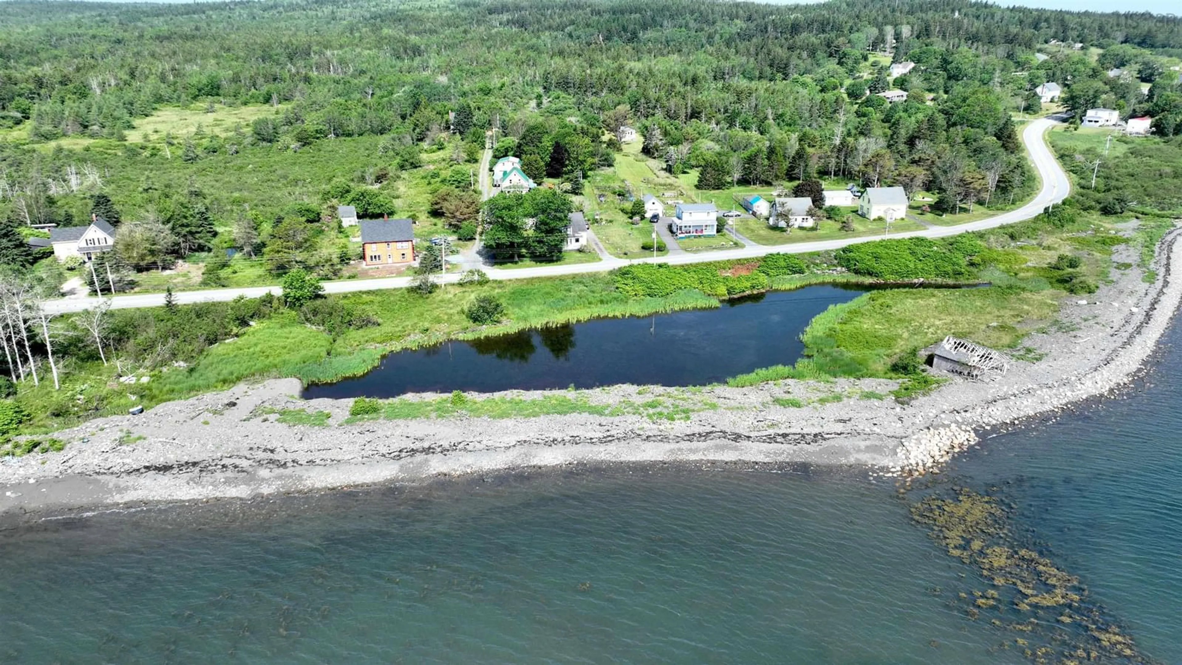 A pic from outside/outdoor area/front of a property/back of a property/a pic from drone, water/lake/river/ocean view for 3646 Highway 331, Lahave Nova Scotia B0R 1C0