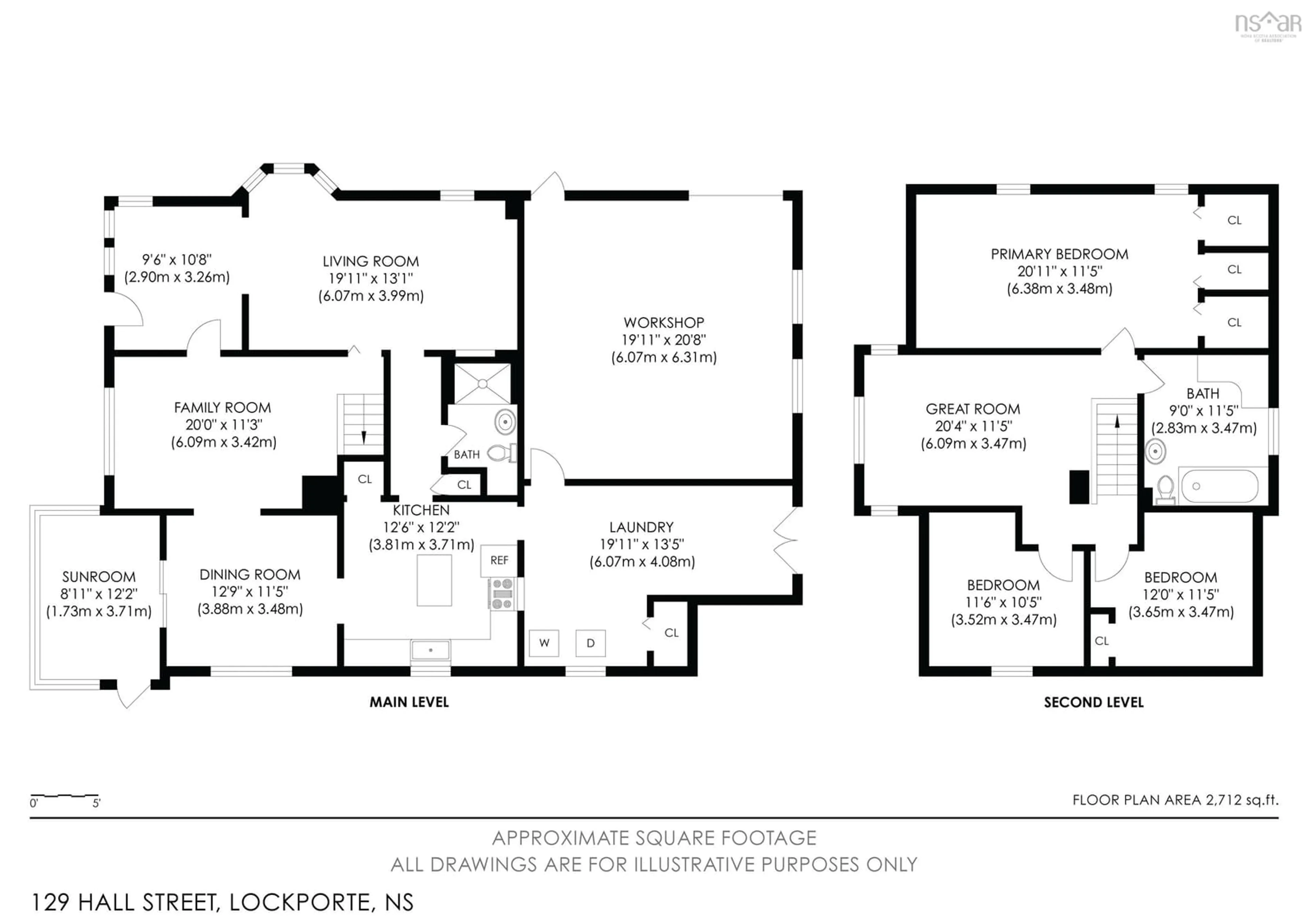 Floor plan for 129 Hall St, Lockeport Nova Scotia B0T 1L0