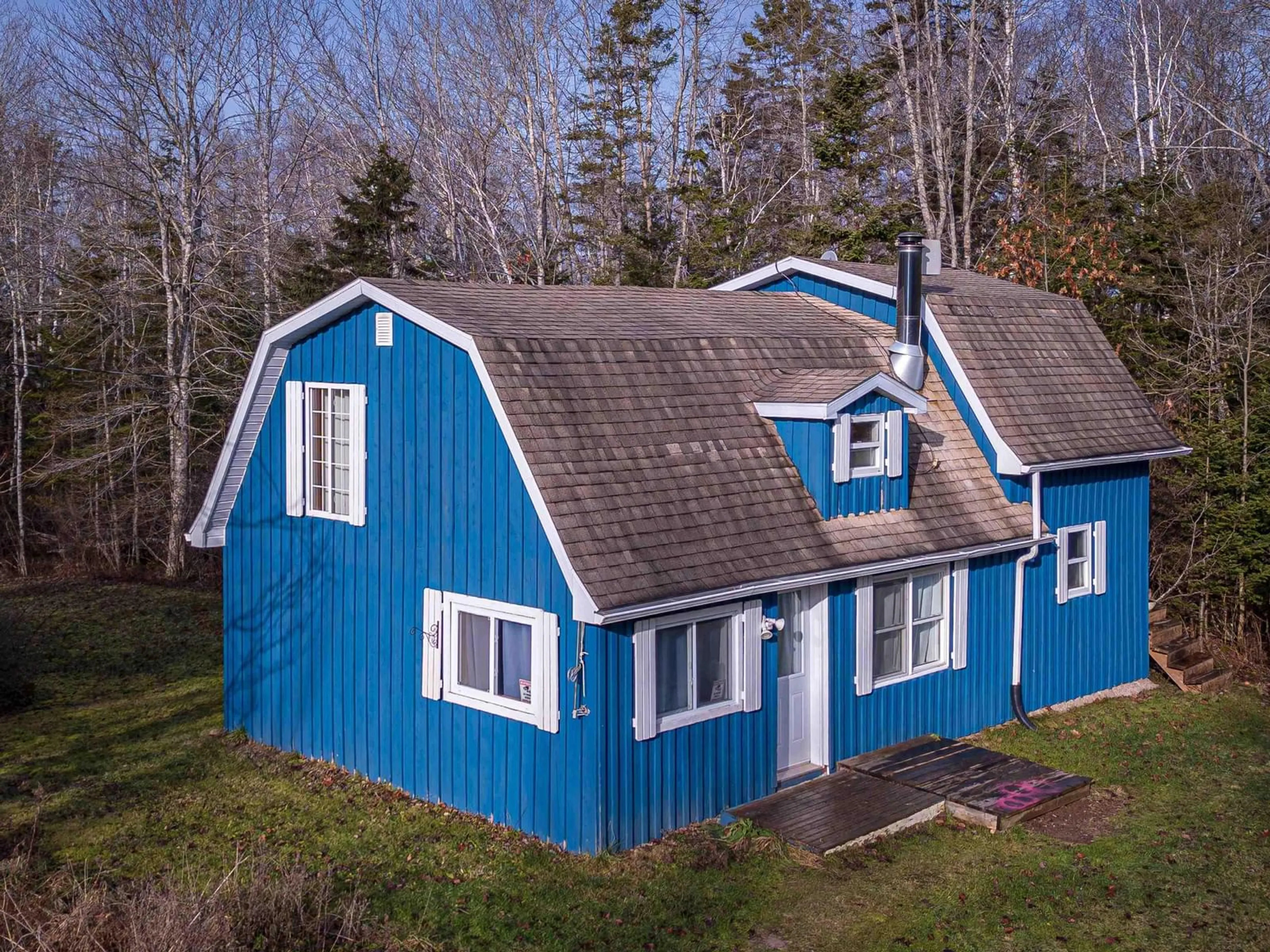 A pic from outside/outdoor area/front of a property/back of a property/a pic from drone, building for 45 Blake Rd, Rines Creek Nova Scotia B0N 2H0