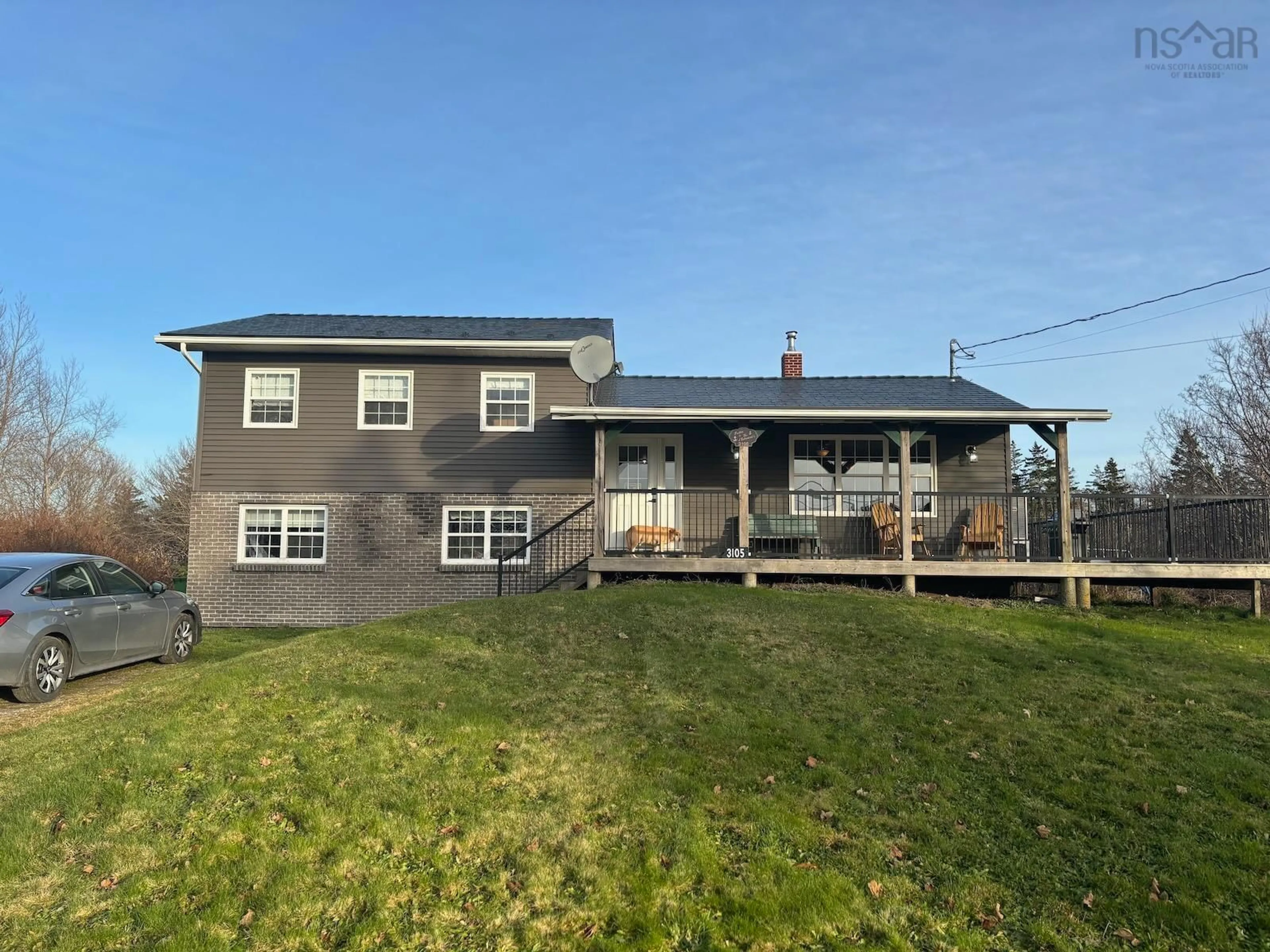 A pic from outside/outdoor area/front of a property/back of a property/a pic from drone, building for 3105 Highway 334, Lower Wedgeport Nova Scotia B0W 1B0