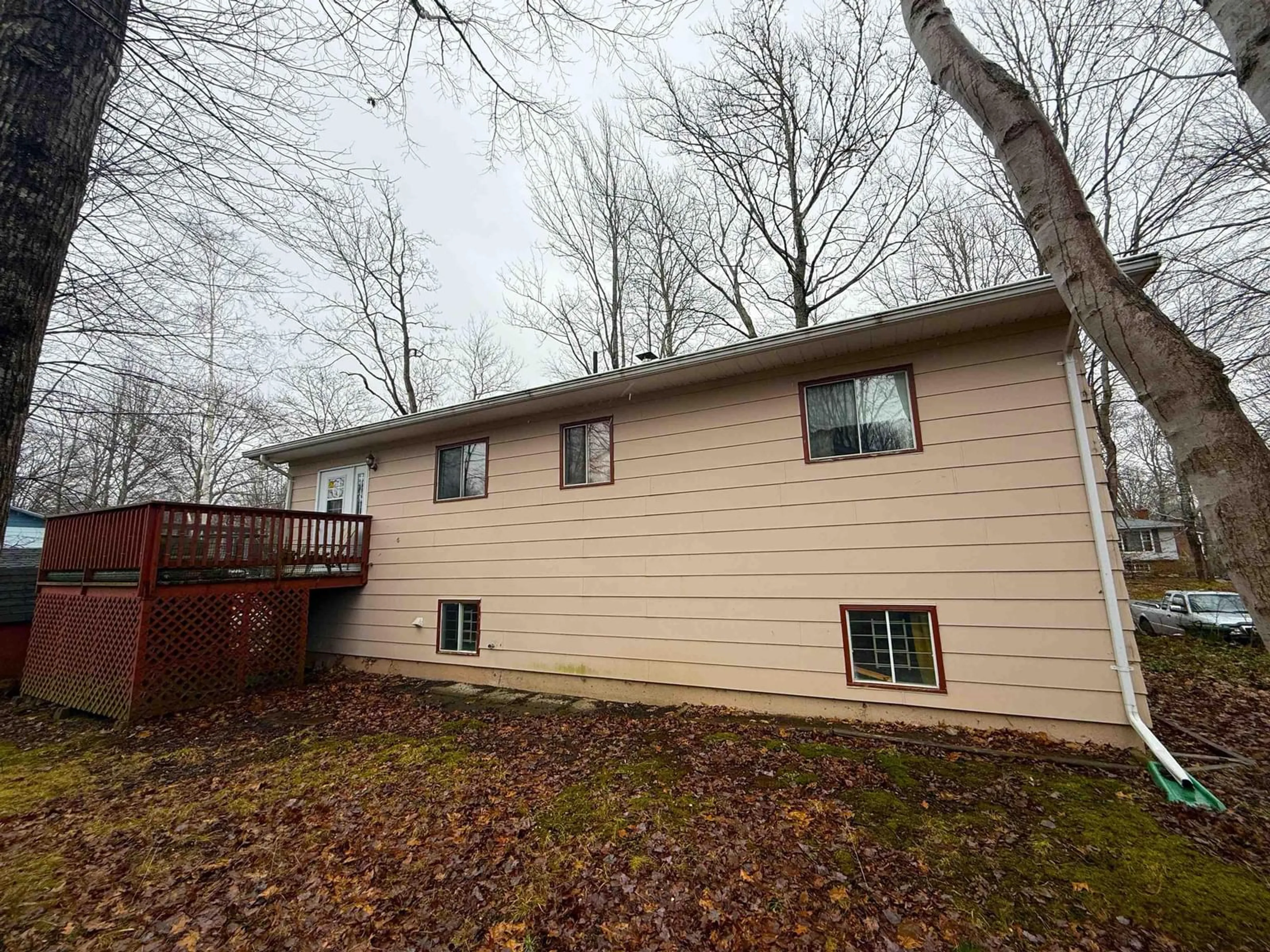 Home with vinyl exterior material, forest/trees view for 821 Catalina Lane, Greenwood Nova Scotia B0P 1N0