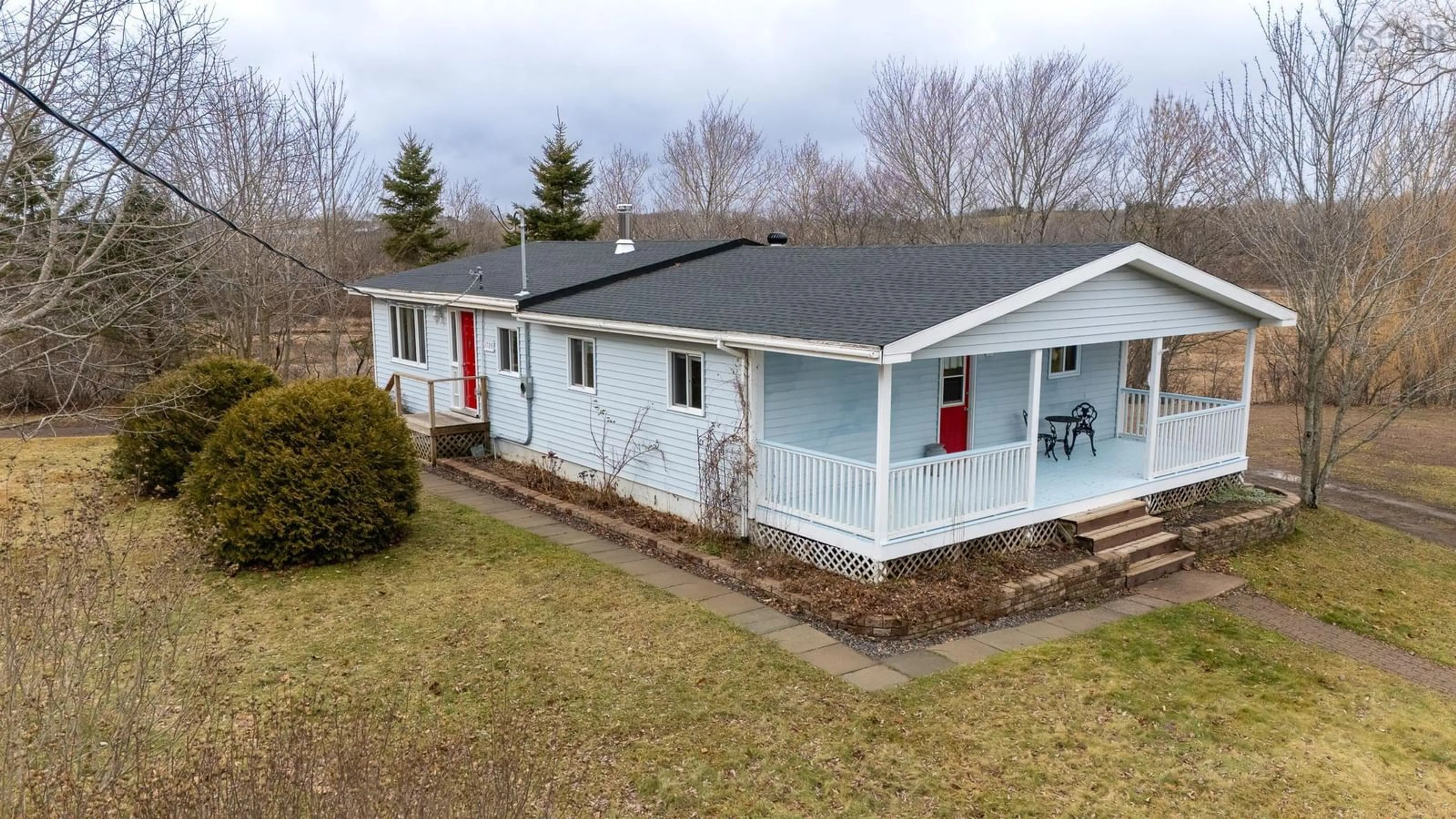 A pic from outside/outdoor area/front of a property/back of a property/a pic from drone, street for 1705 Gaspereau River Rd, Wallbrook Nova Scotia B4P 2R3